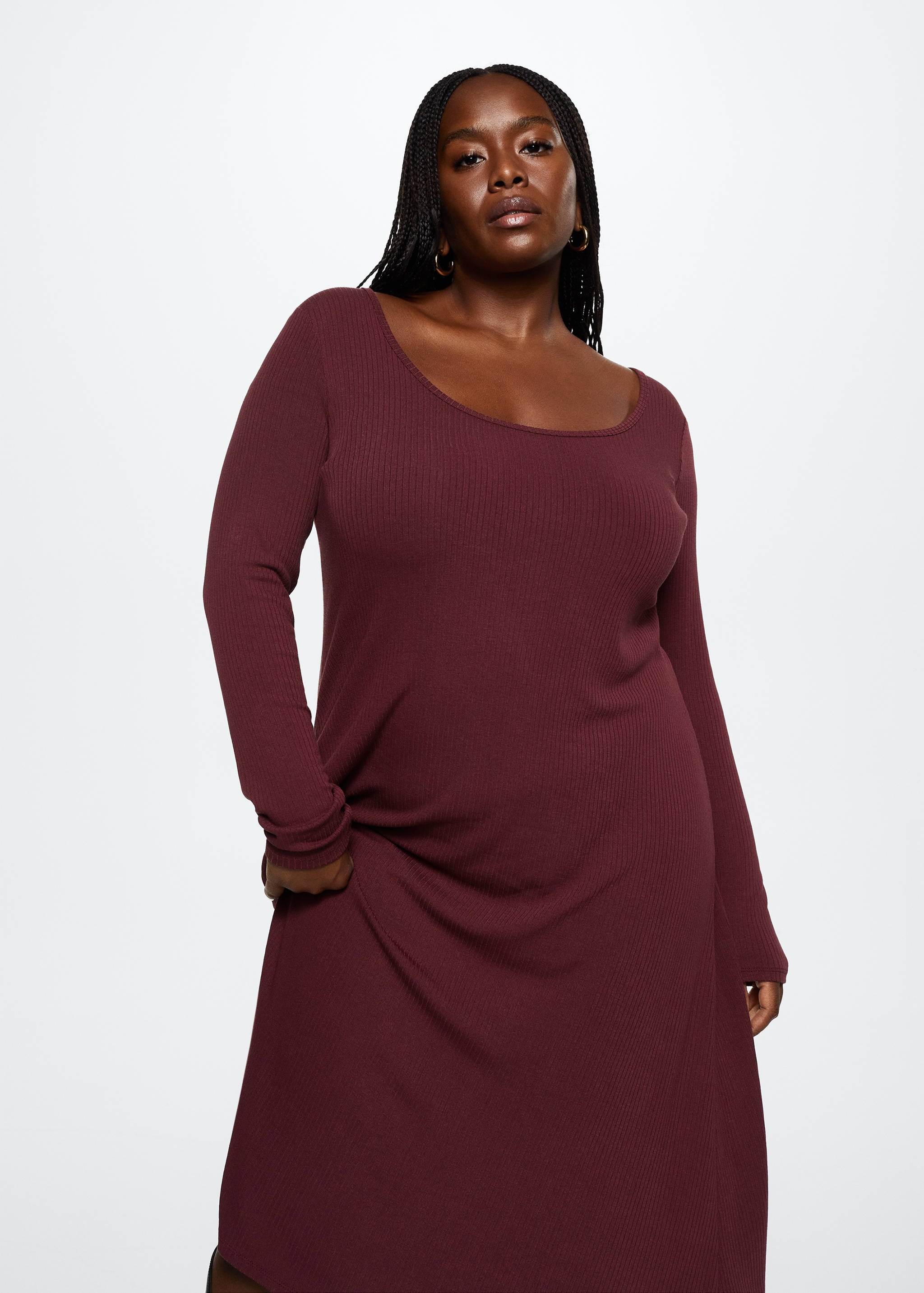 Ribbed midi dress - Details of the article 4