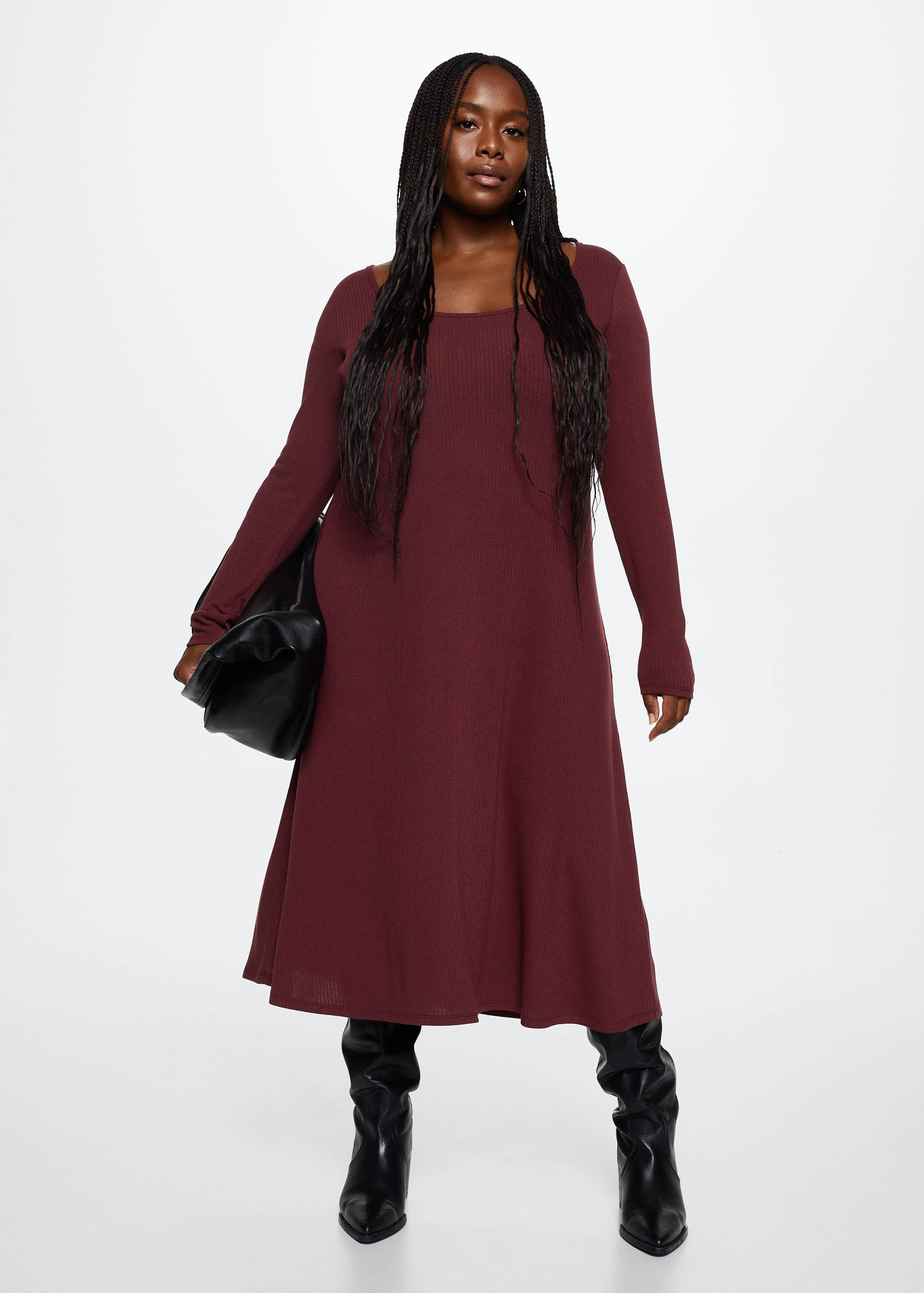 Ribbed midi dress - Details of the article 3