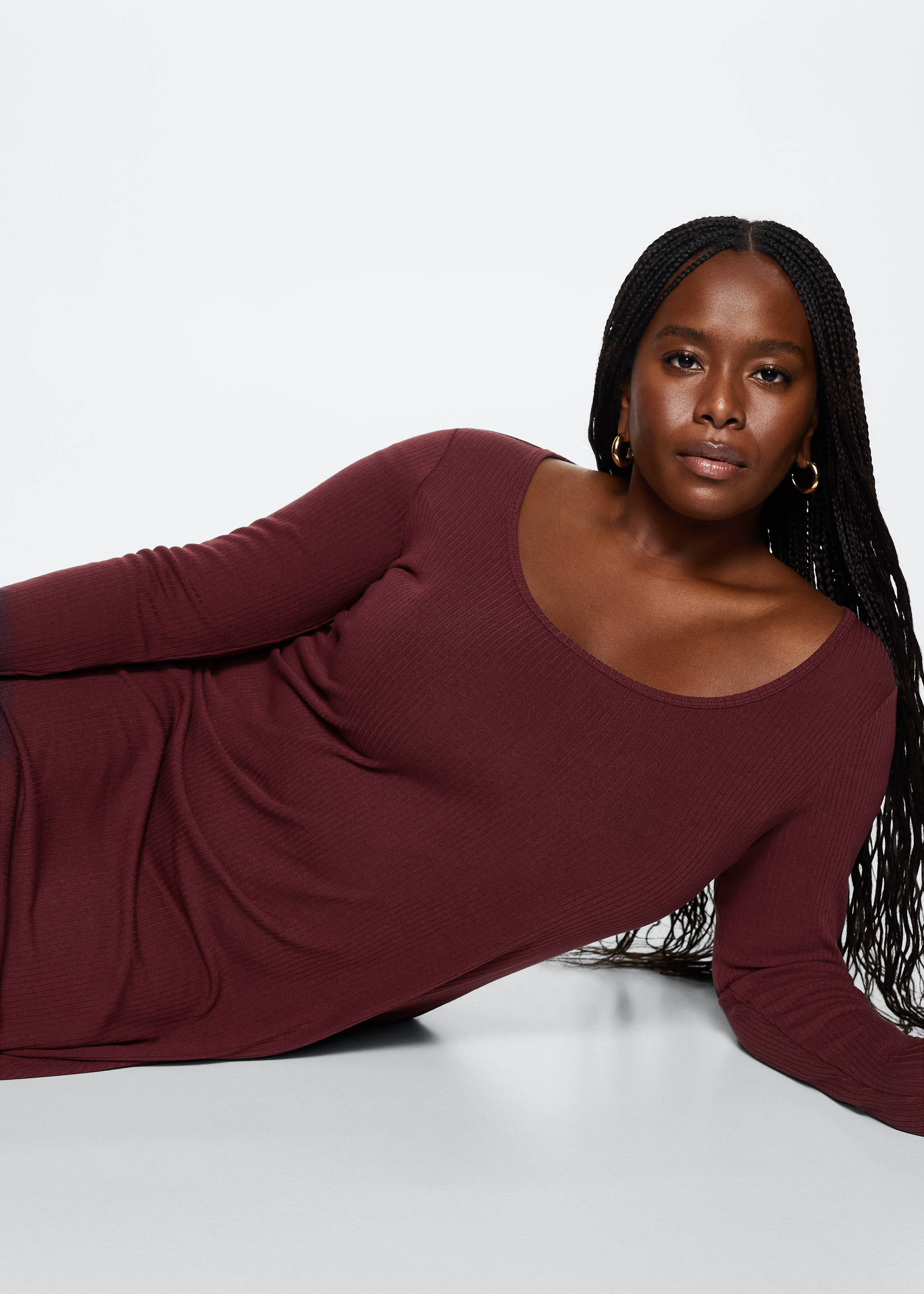 Ribbed midi dress - Details of the article 5