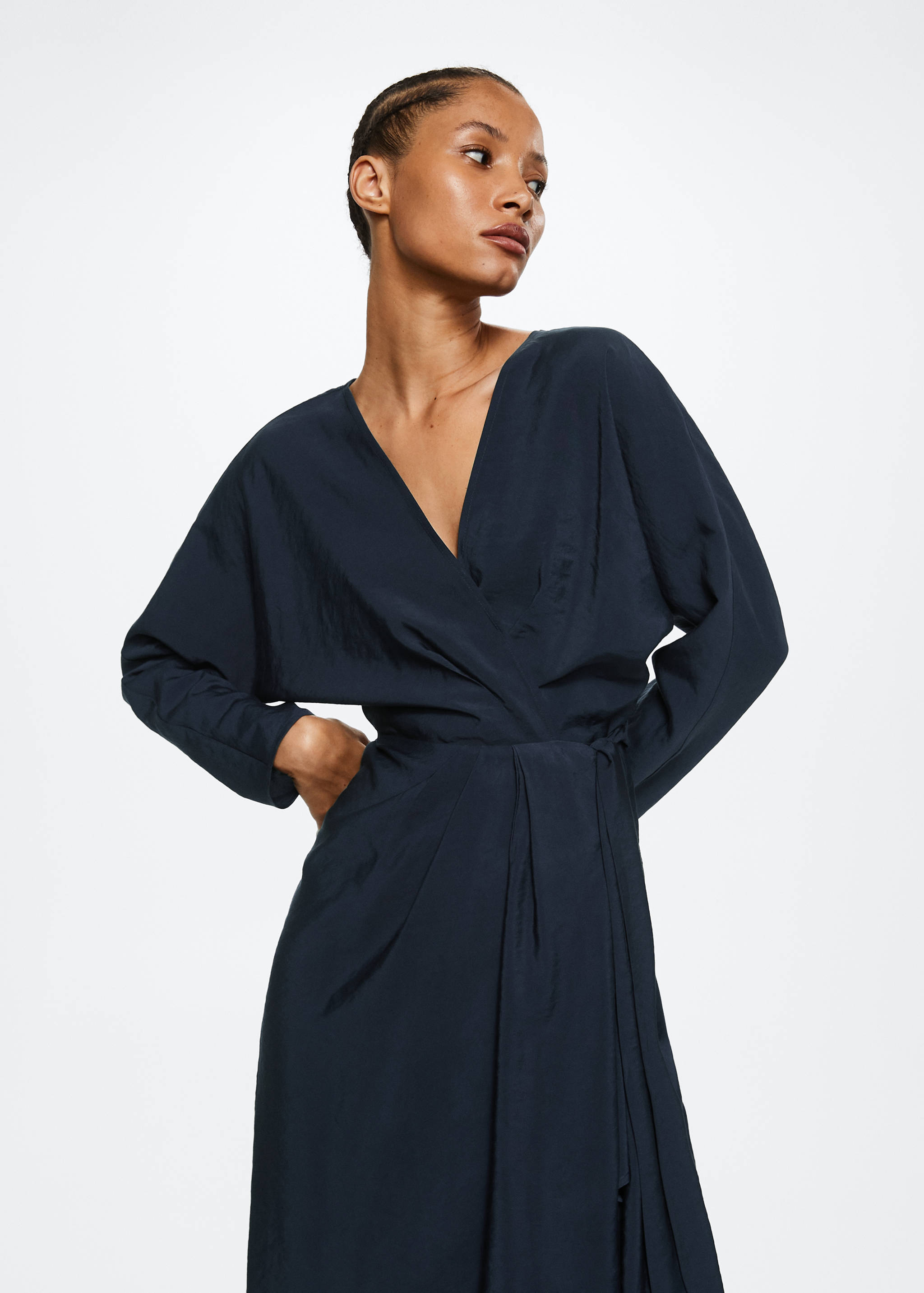 Wrapped midi dress - Medium plane