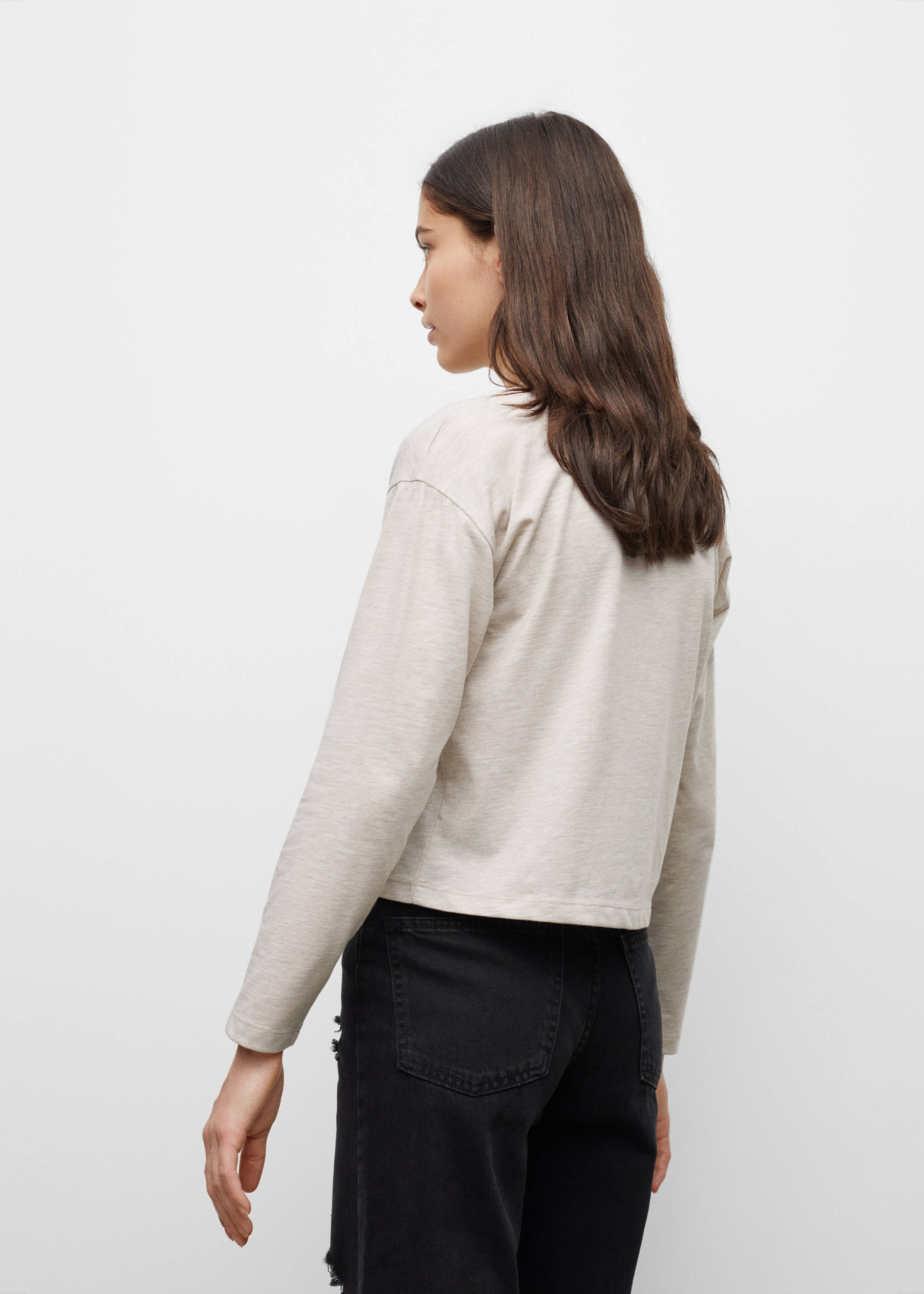 Langärmliges Print-T-Shirt - Rückseite des Artikels