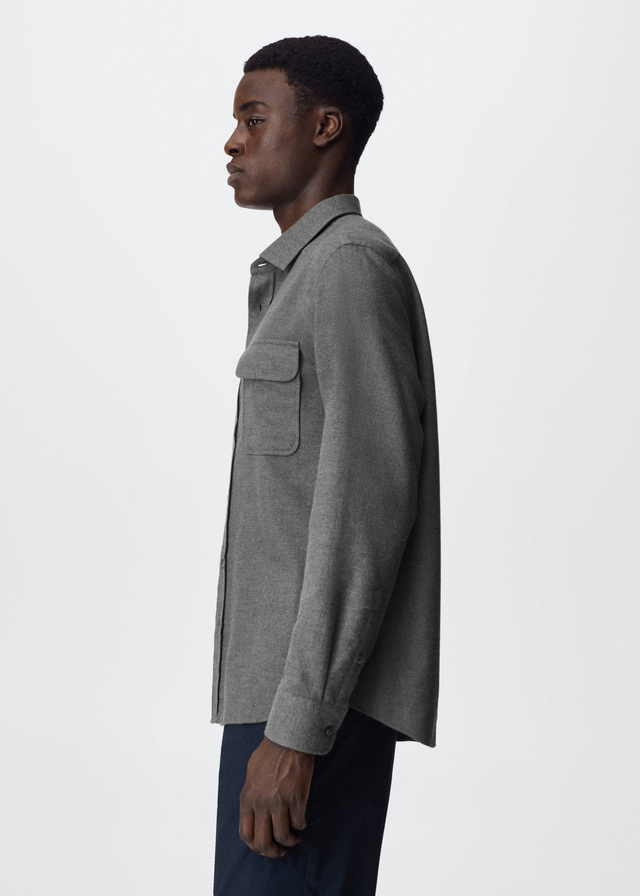 Textured cotton shirt - Details of the article 2