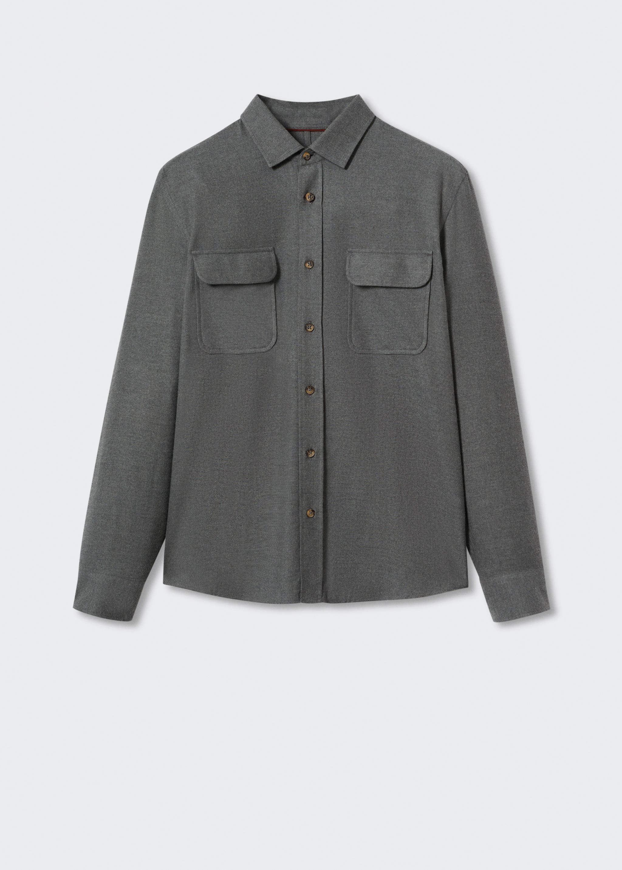 Textured cotton shirt - Article without model