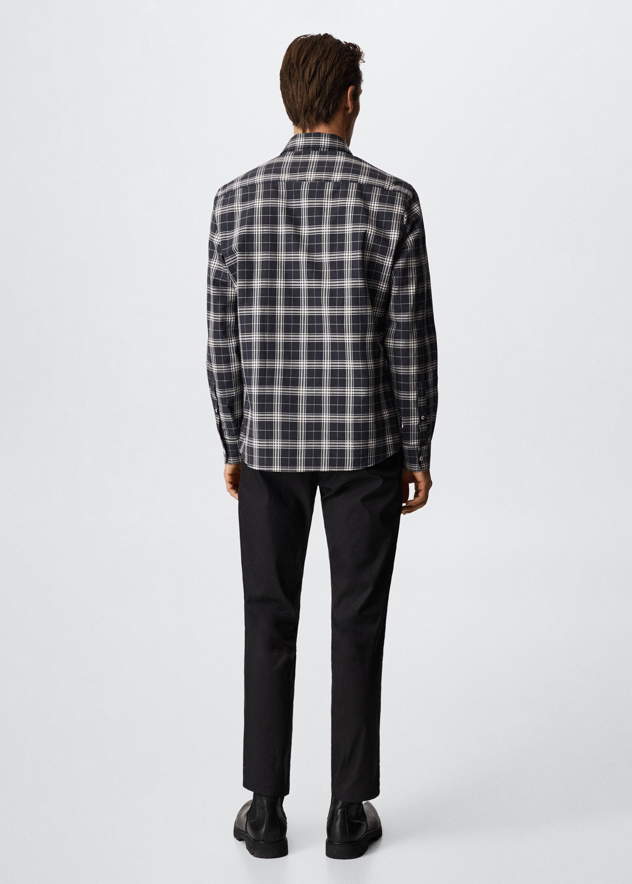 Camisa slim fit quadres - Revers de l'article