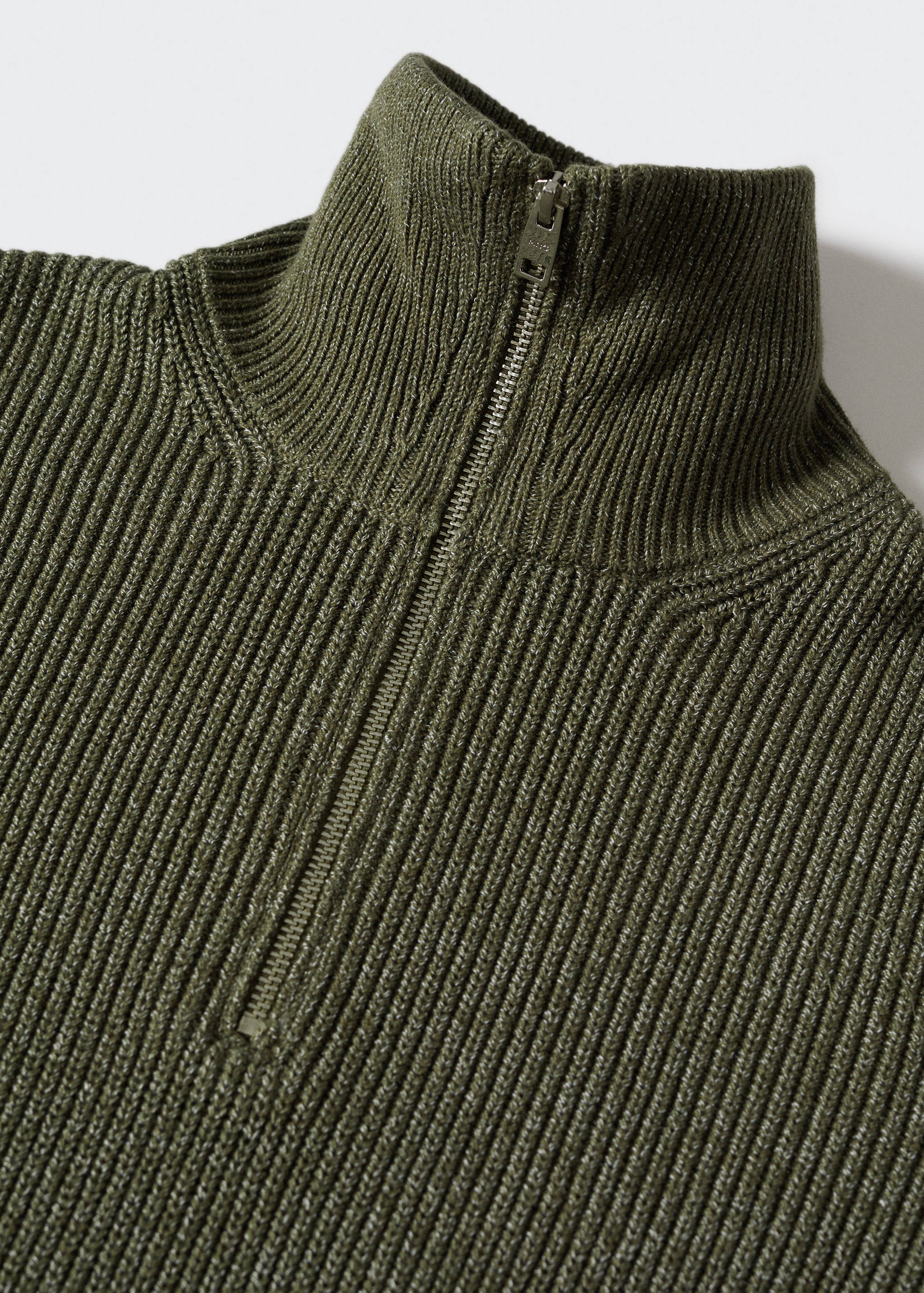 Structured sweater with zip neck  - Details of the article 8