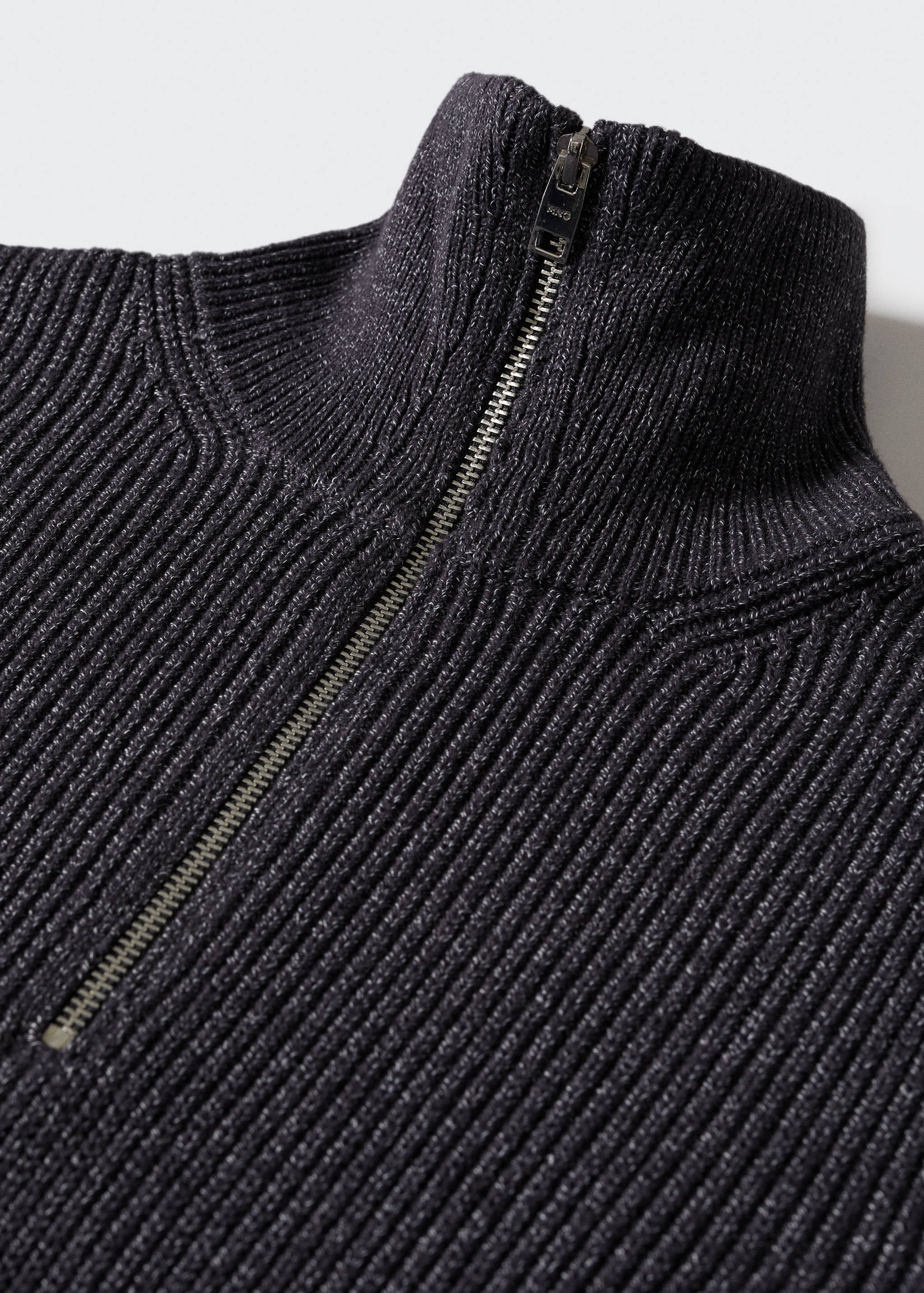 Structured sweater with zip neck  - Details of the article 8