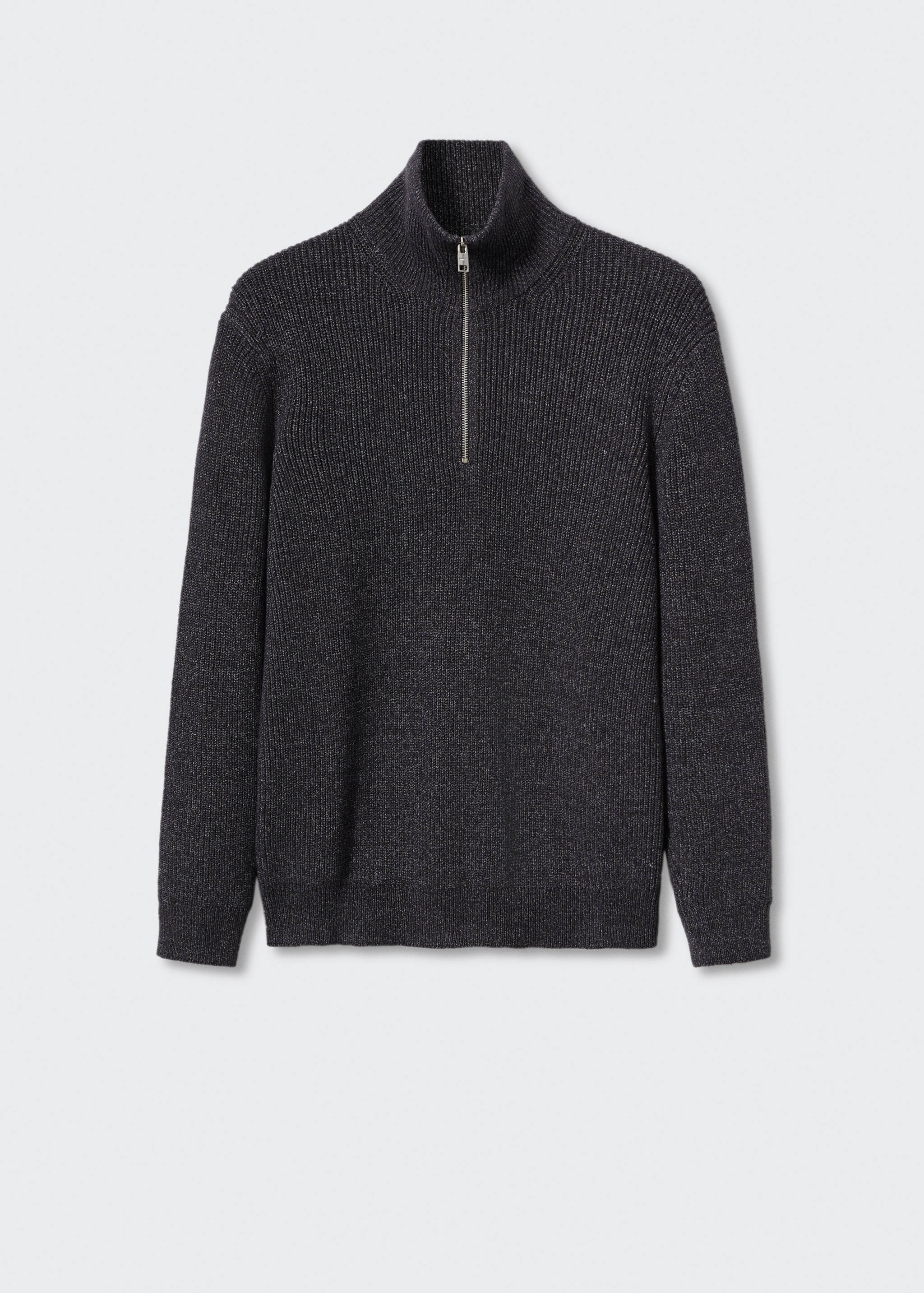 Structured sweater with zip neck  - Article without model