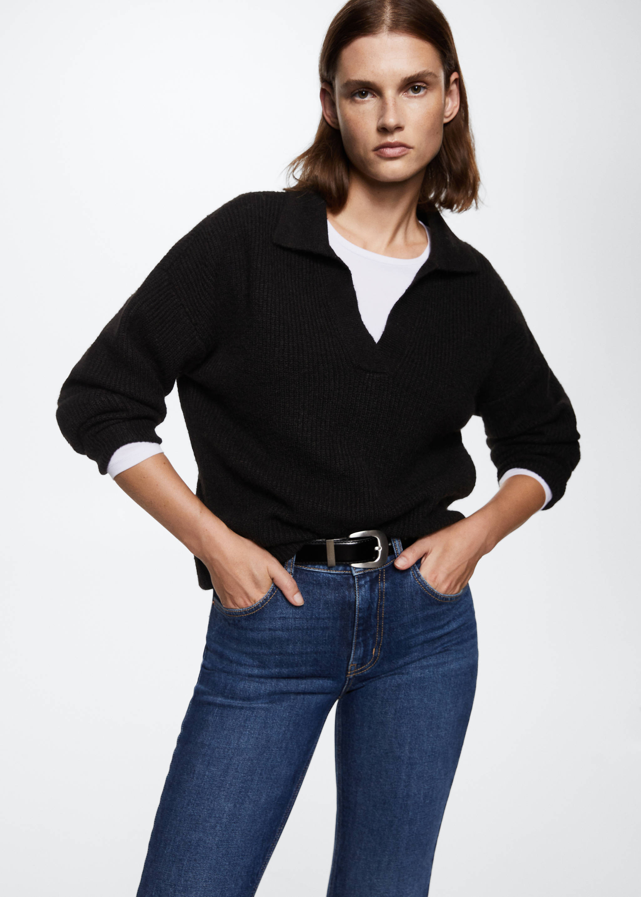 Polo neck sweater - Medium plane