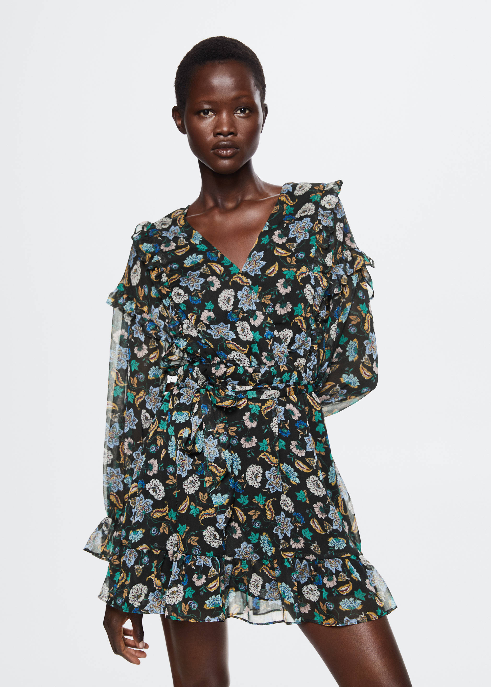 Floral chiffon dress - Medium plane