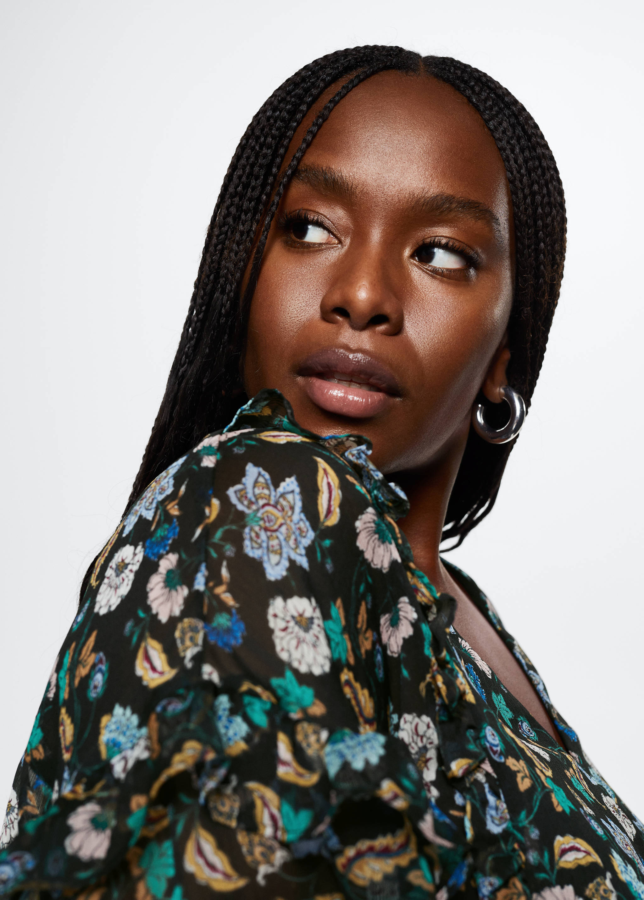 Floral chiffon dress - Details of the article 5