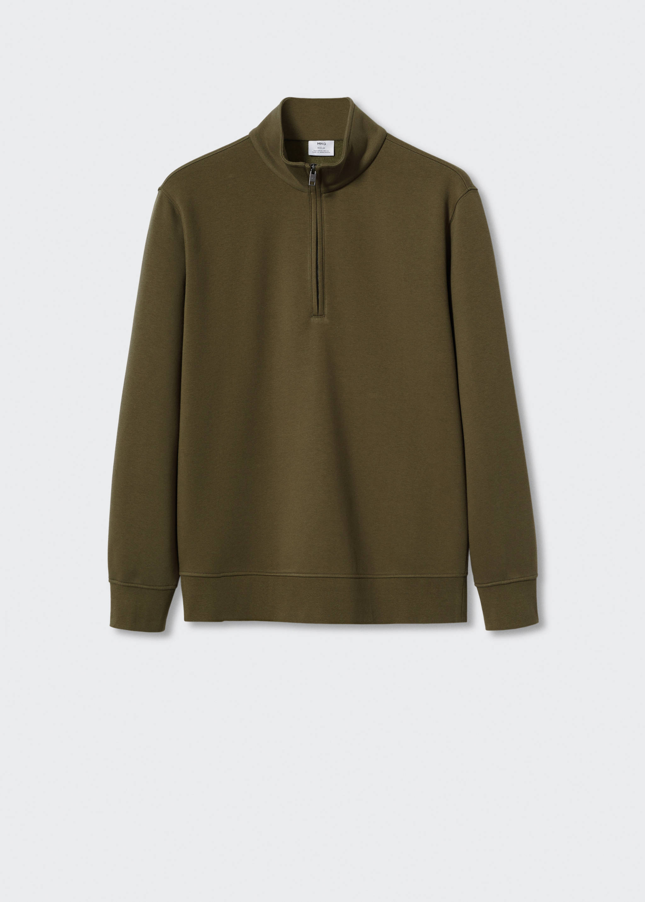 Cotton sweatshirt with zip neck - Article without model