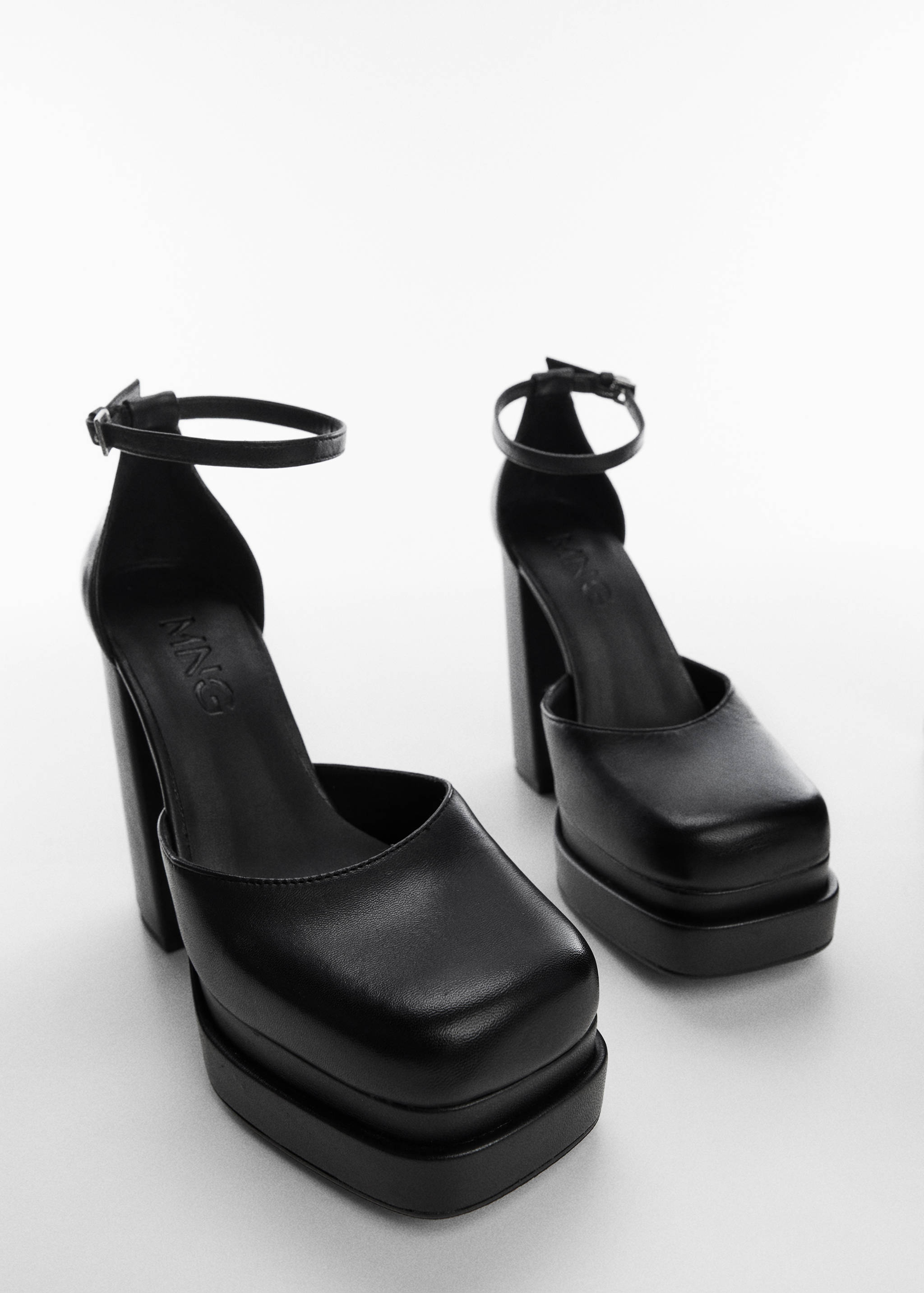 Platform leather pumps - Medium plane