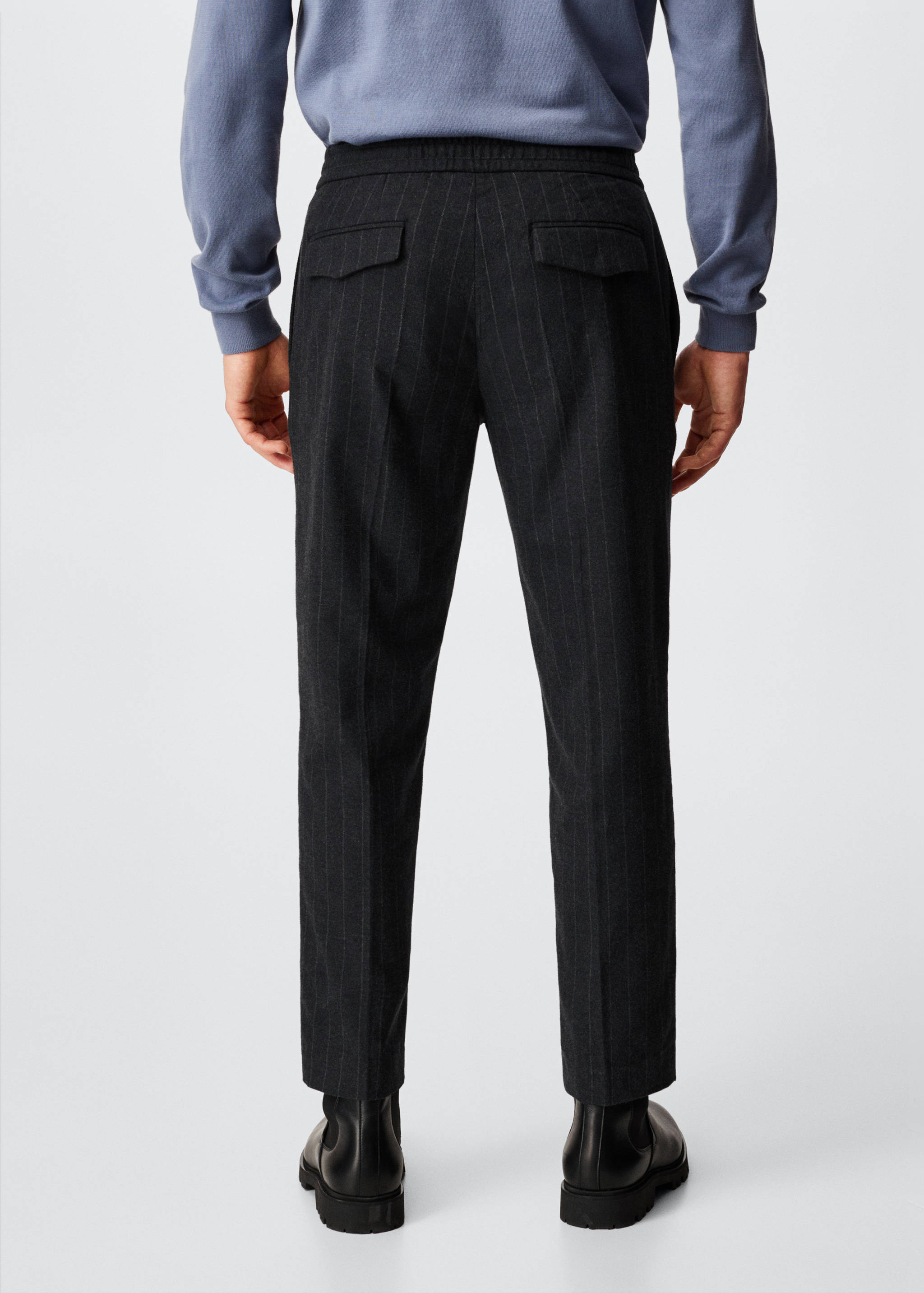 Calças jogger às riscas - Verso do artigo