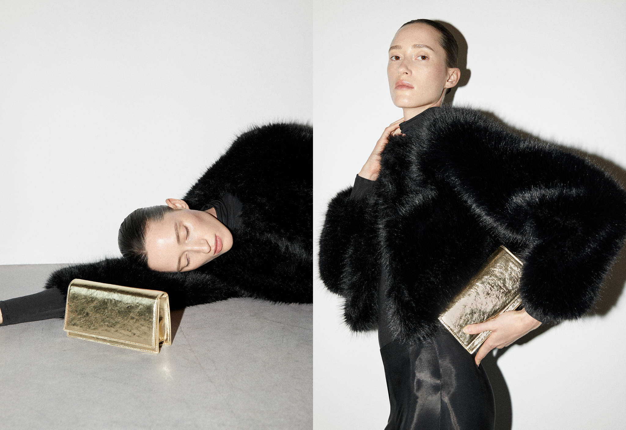 Patent leather chain handbag - Panoramic plane