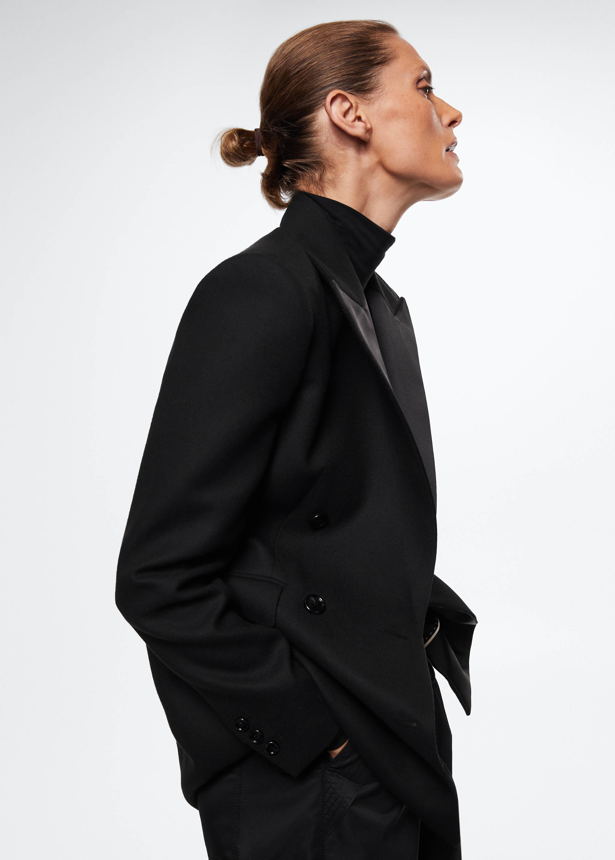 Satin lapels blazer - Details of the article 2