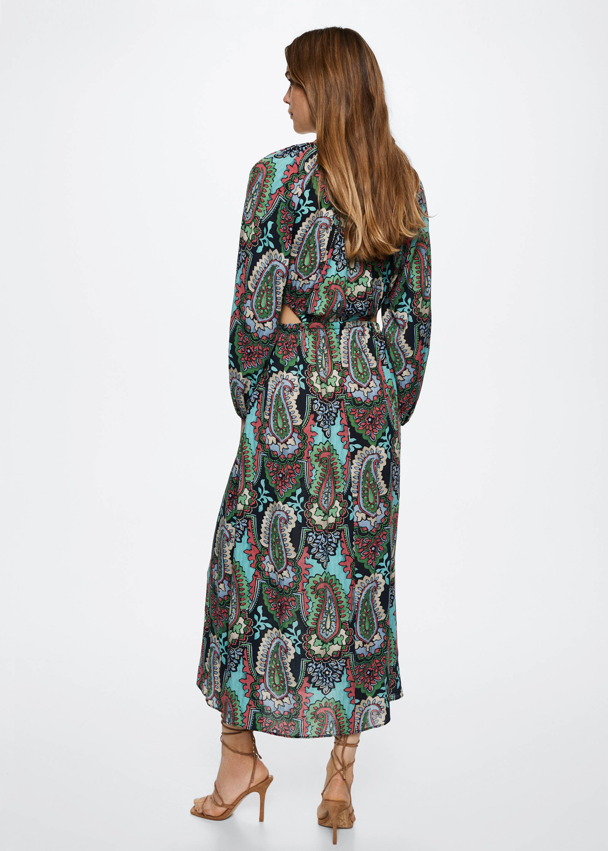 Vestido largo paisley - Reverso del artículo