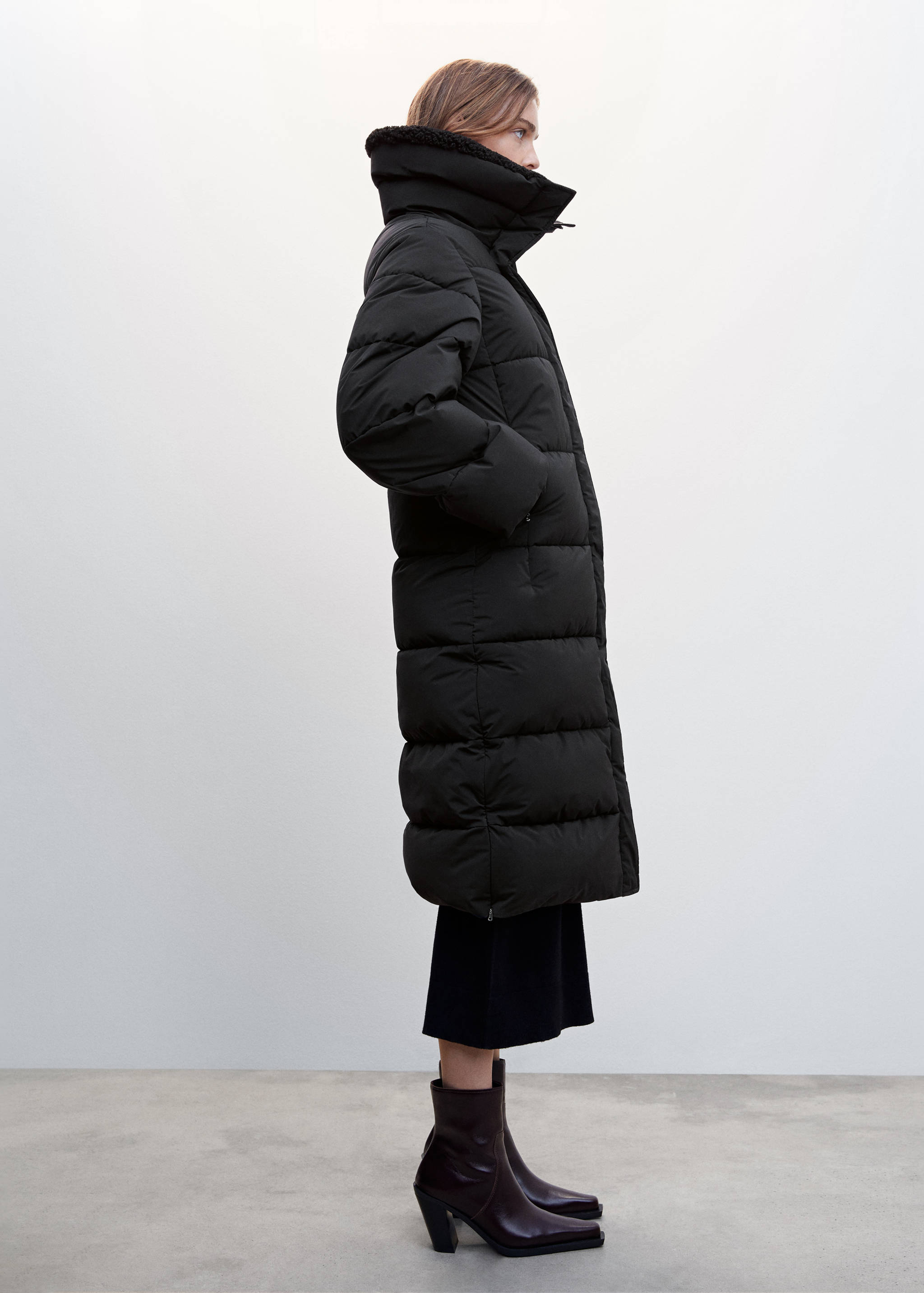 Steppanorak mit Kunstshearling-Kragen - Detail des Artikels 2