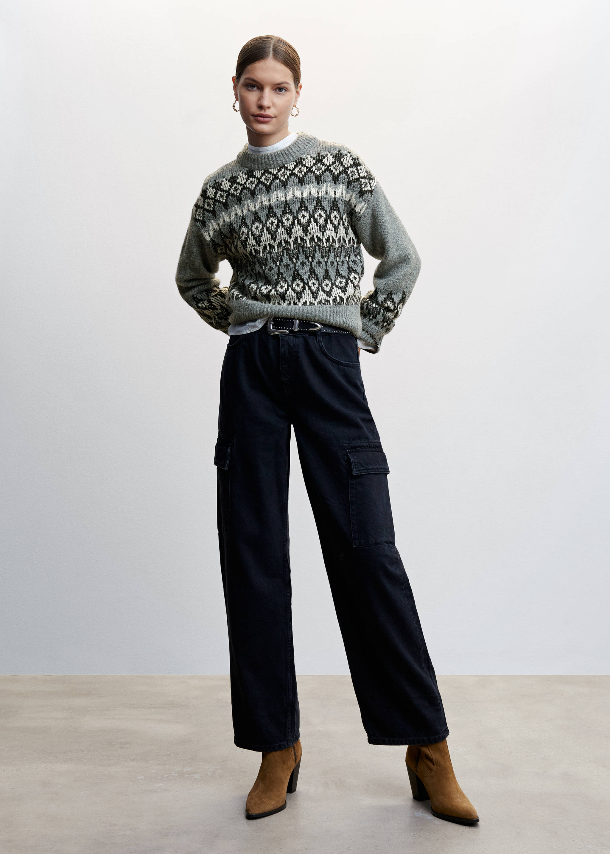 Lurex sweater with trims - General plane