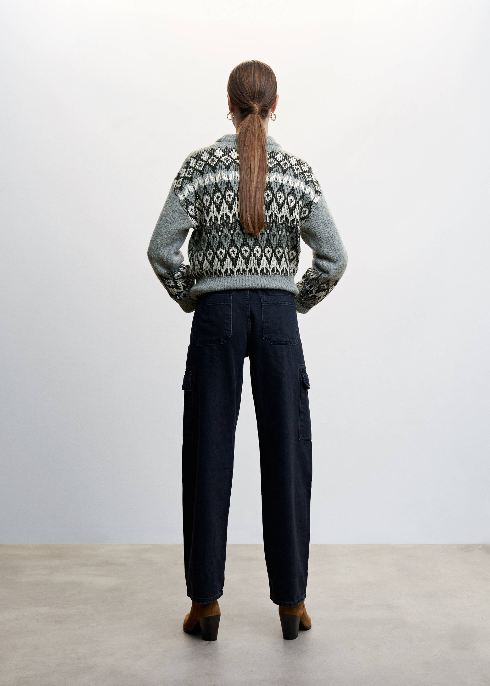 Lurex sweater with trims - Reverse of the article