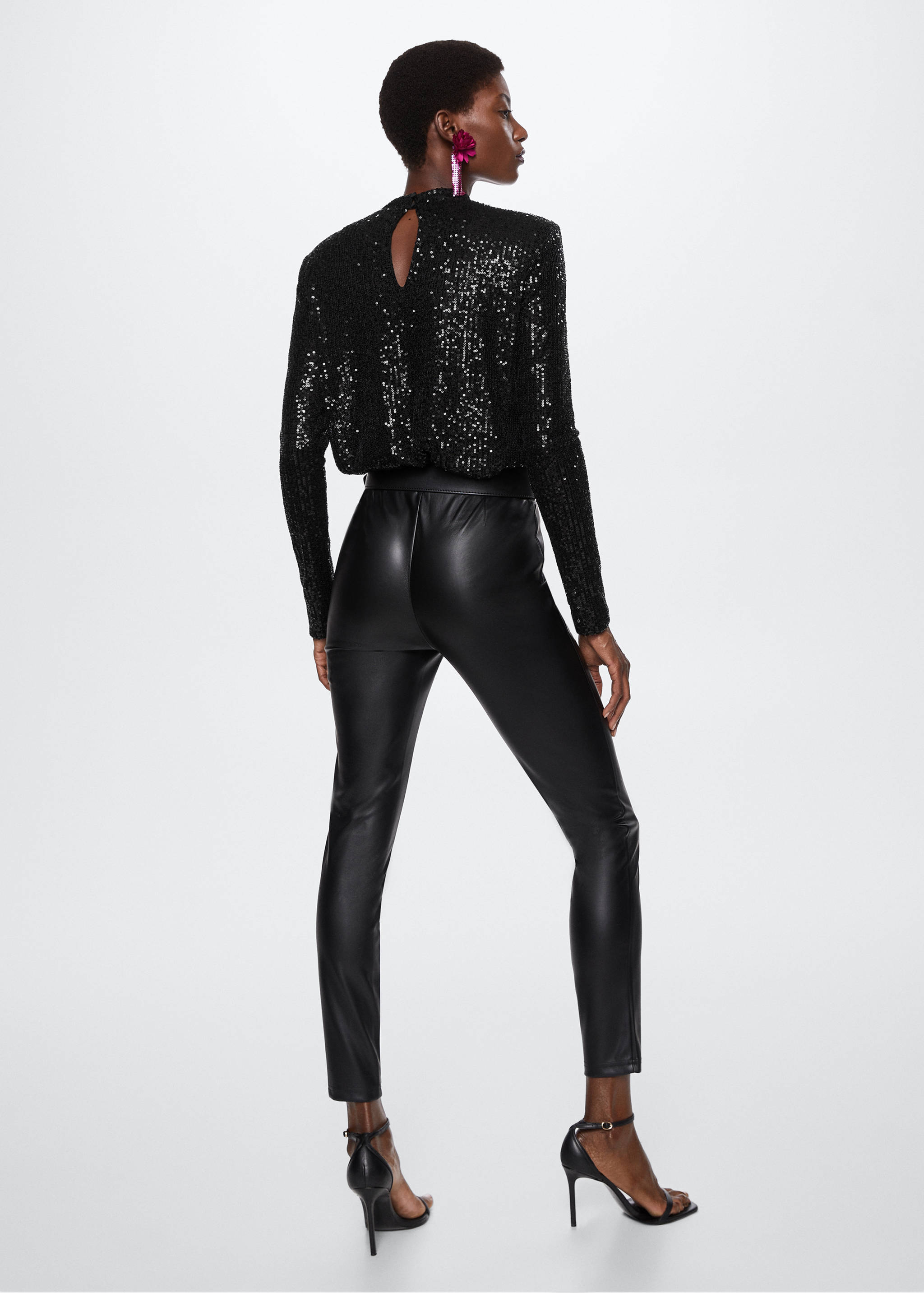 Sequined turtleneck t-shirt  - Reverse of the article