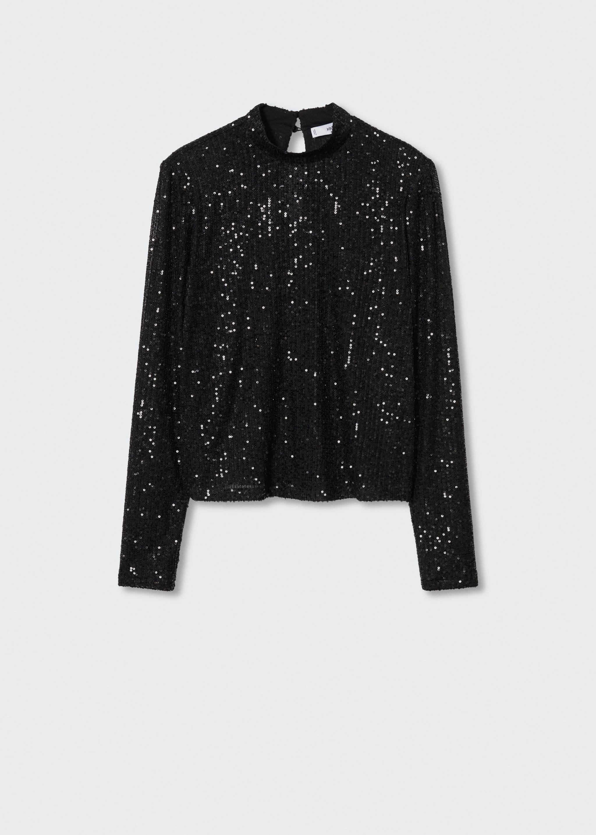 Sequined turtleneck t-shirt  - Article without model