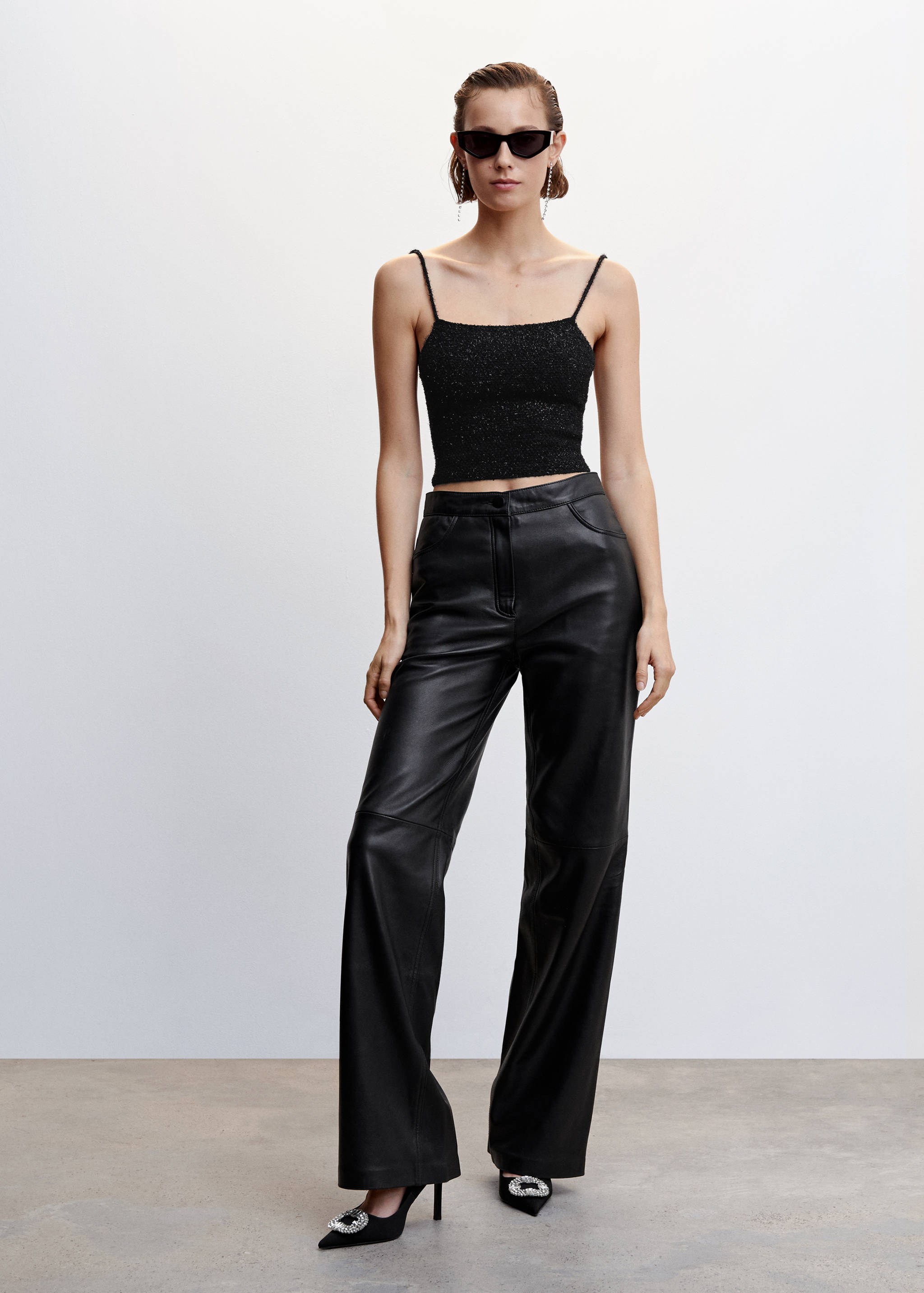 Cross back lurex top - General plane