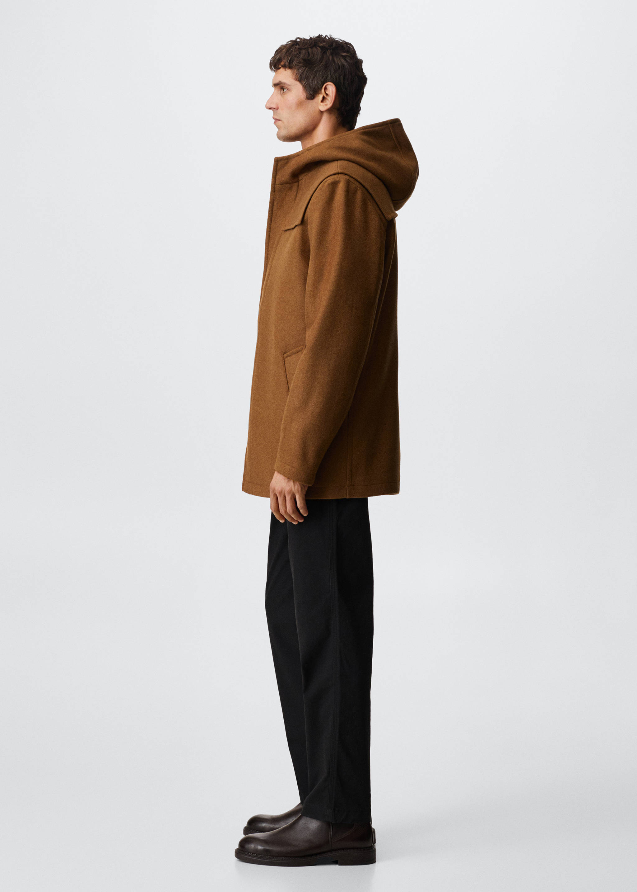 Hooded wool coat - Details of the article 3