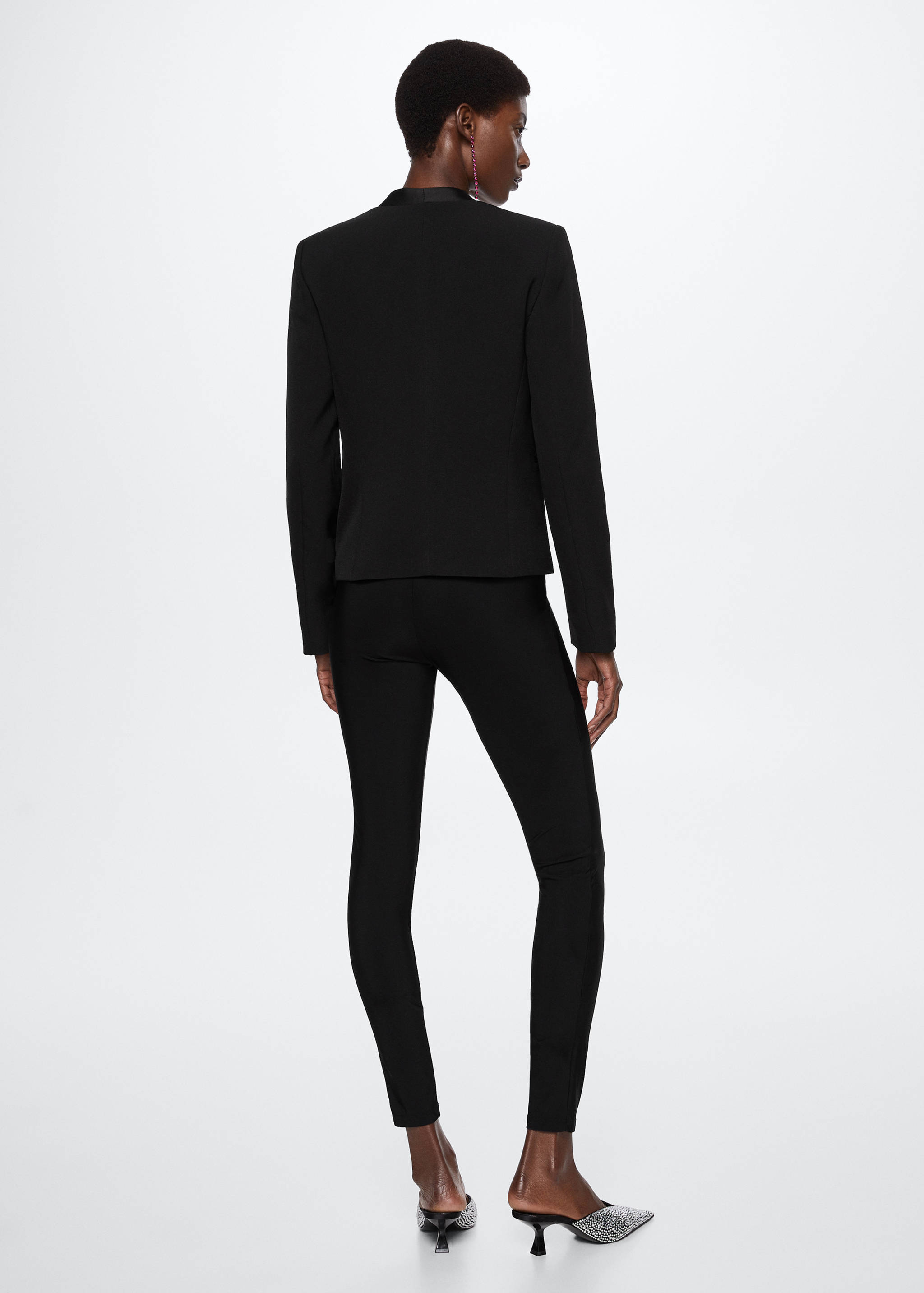 Satin detail blazer - Reverse of the article