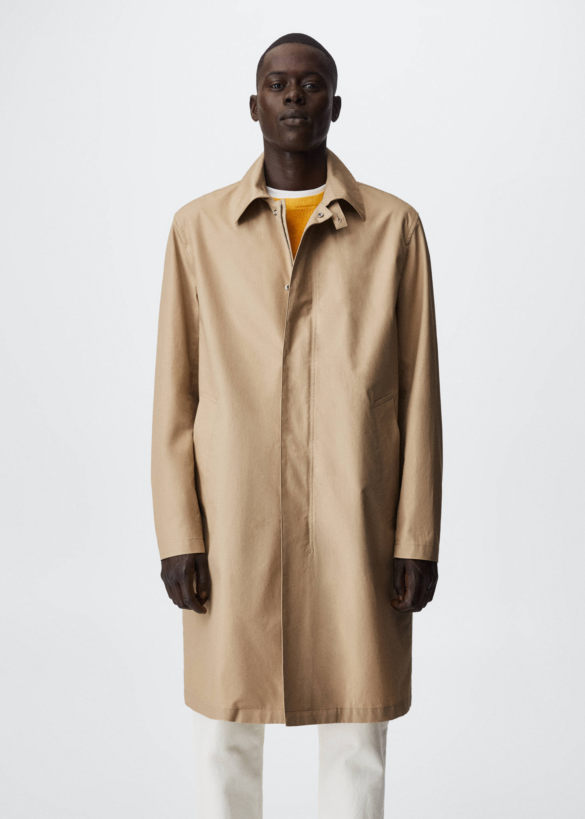 Water-repellent cotton trench coat - Medium plane