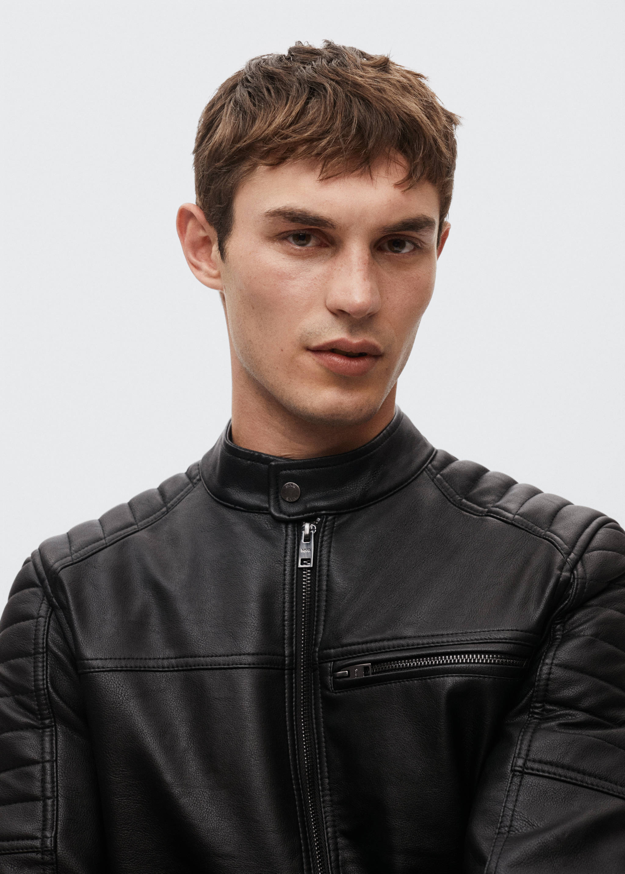 Leather-effect biker jacket - Details of the article 1