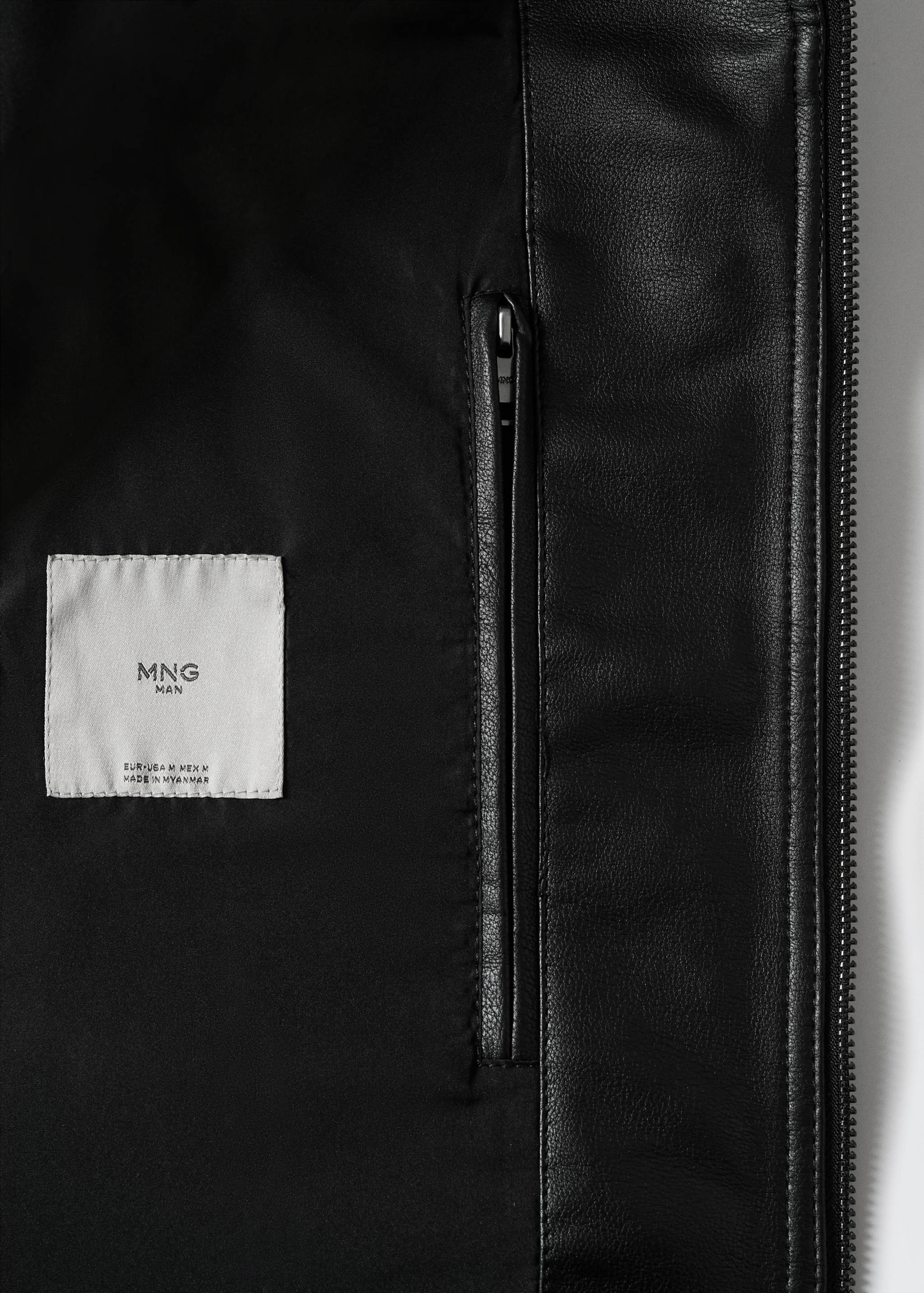 Leather-effect biker jacket - Details of the article 7