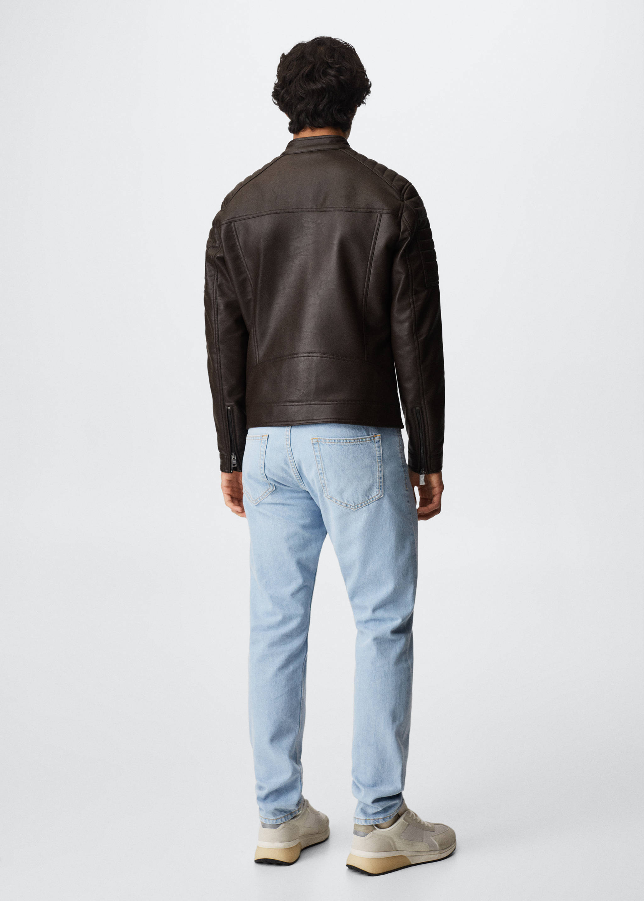 Leather-effect biker jacket - Reverse of the article