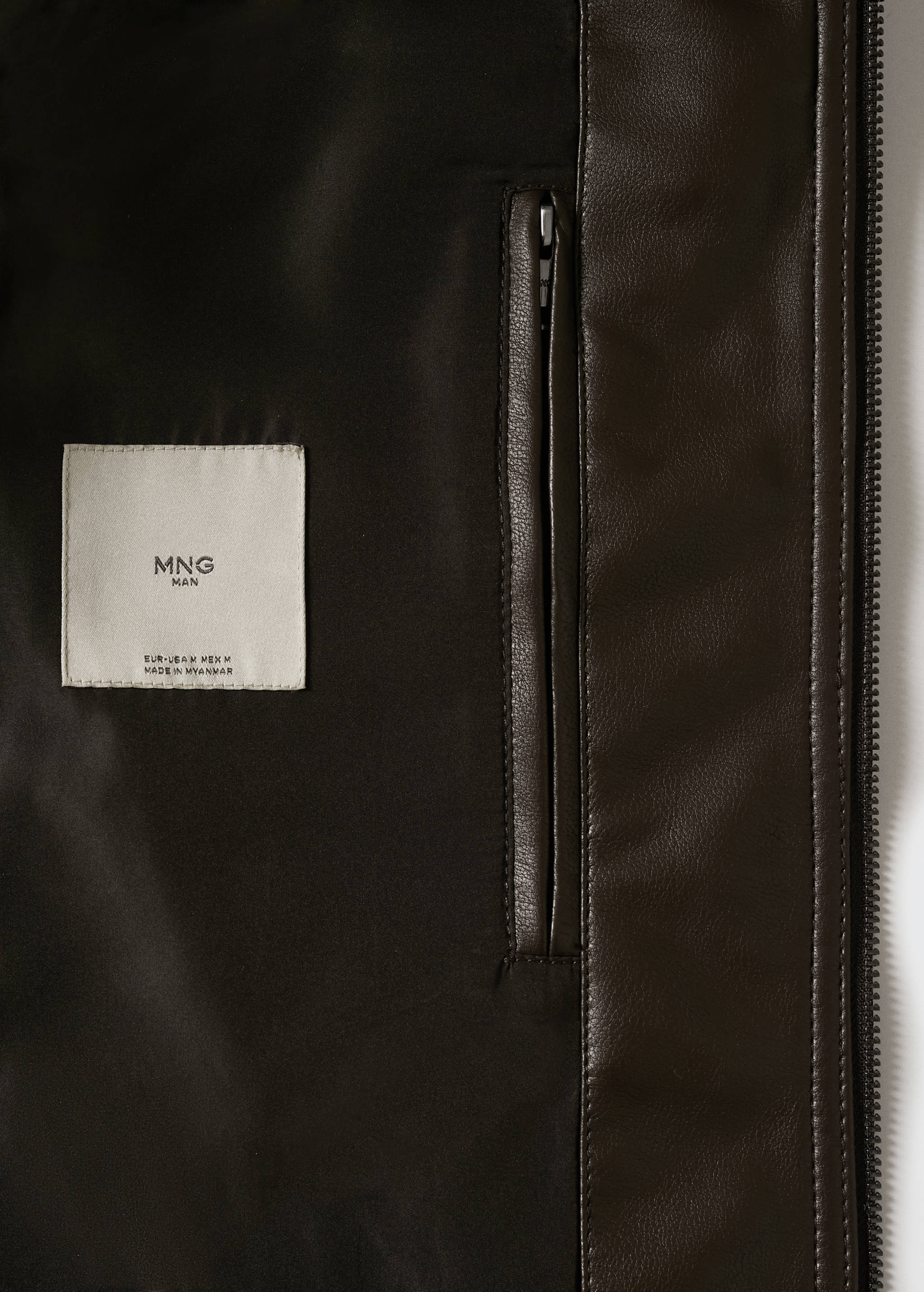 Leather-effect biker jacket - Details of the article 7