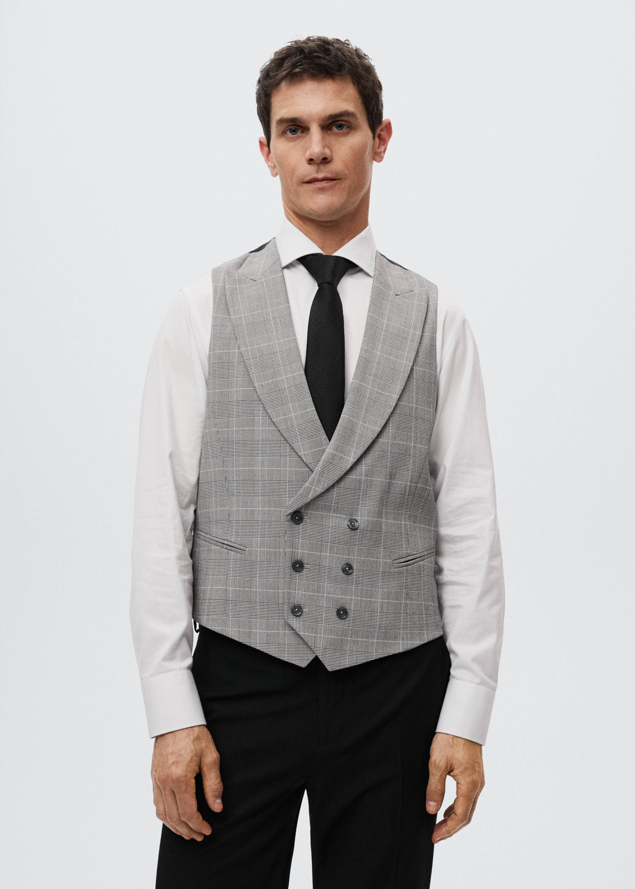 Suit waistcoat with lapels - Medium plane