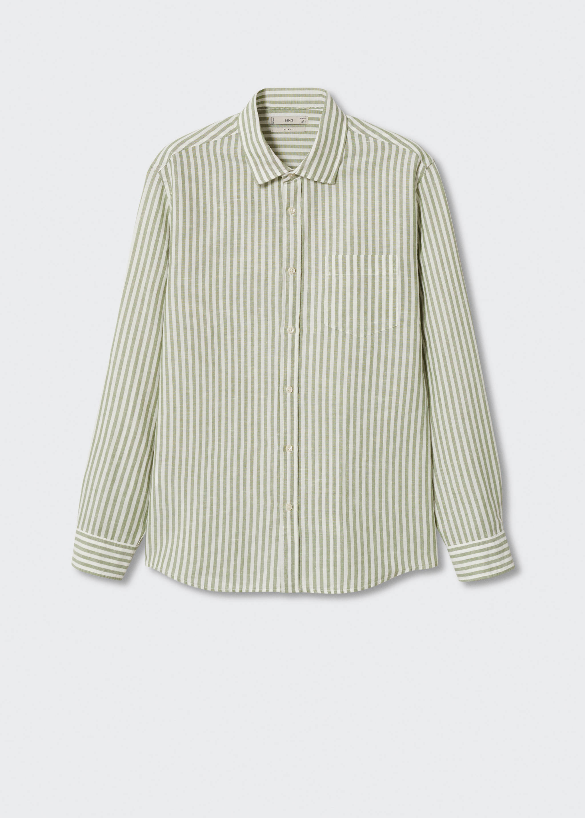 Slim Fit-Leinenhemd mit Karomuster - Artikel ohne Model