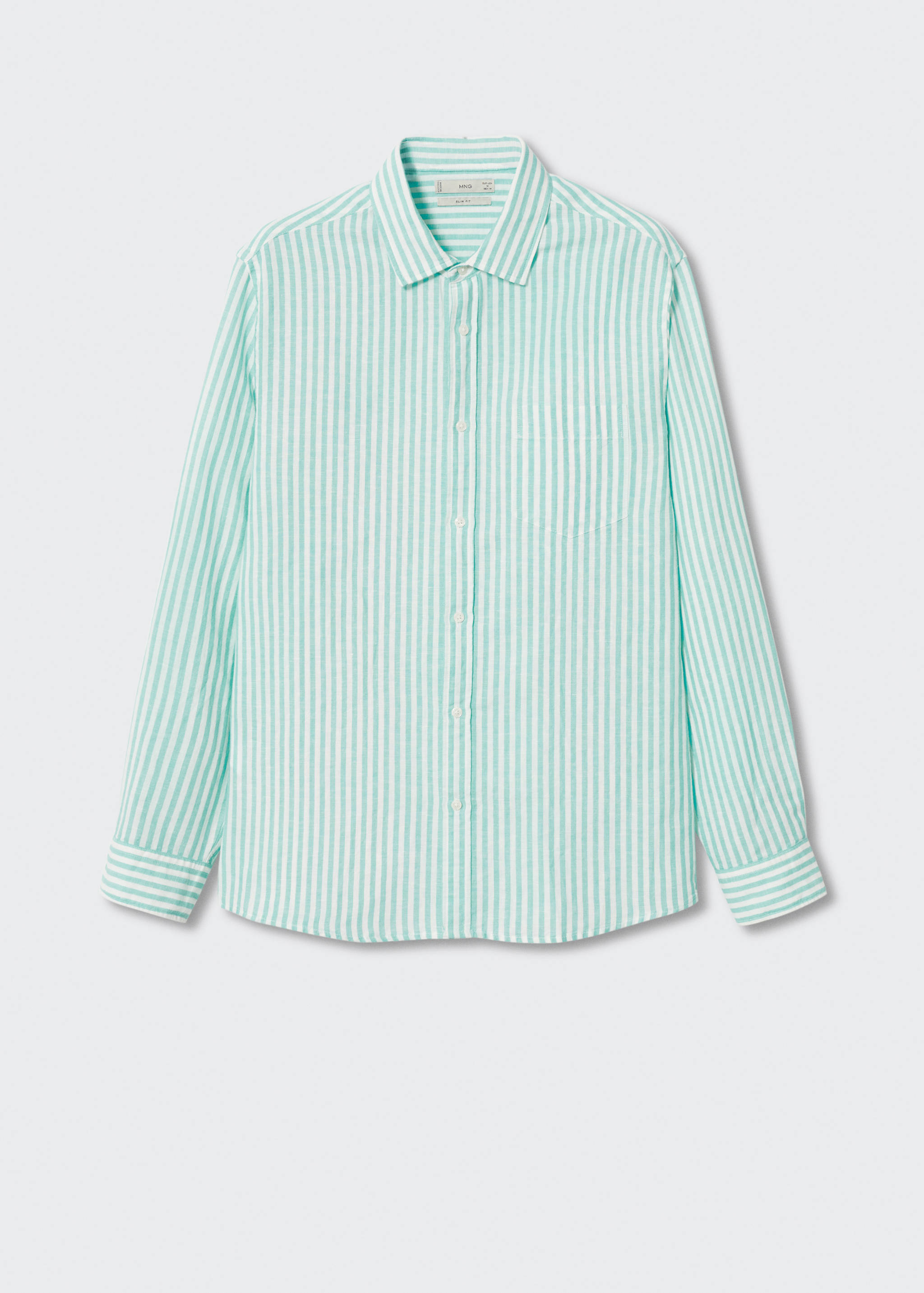 Slim Fit-Leinenhemd mit Karomuster - Artikel ohne Model