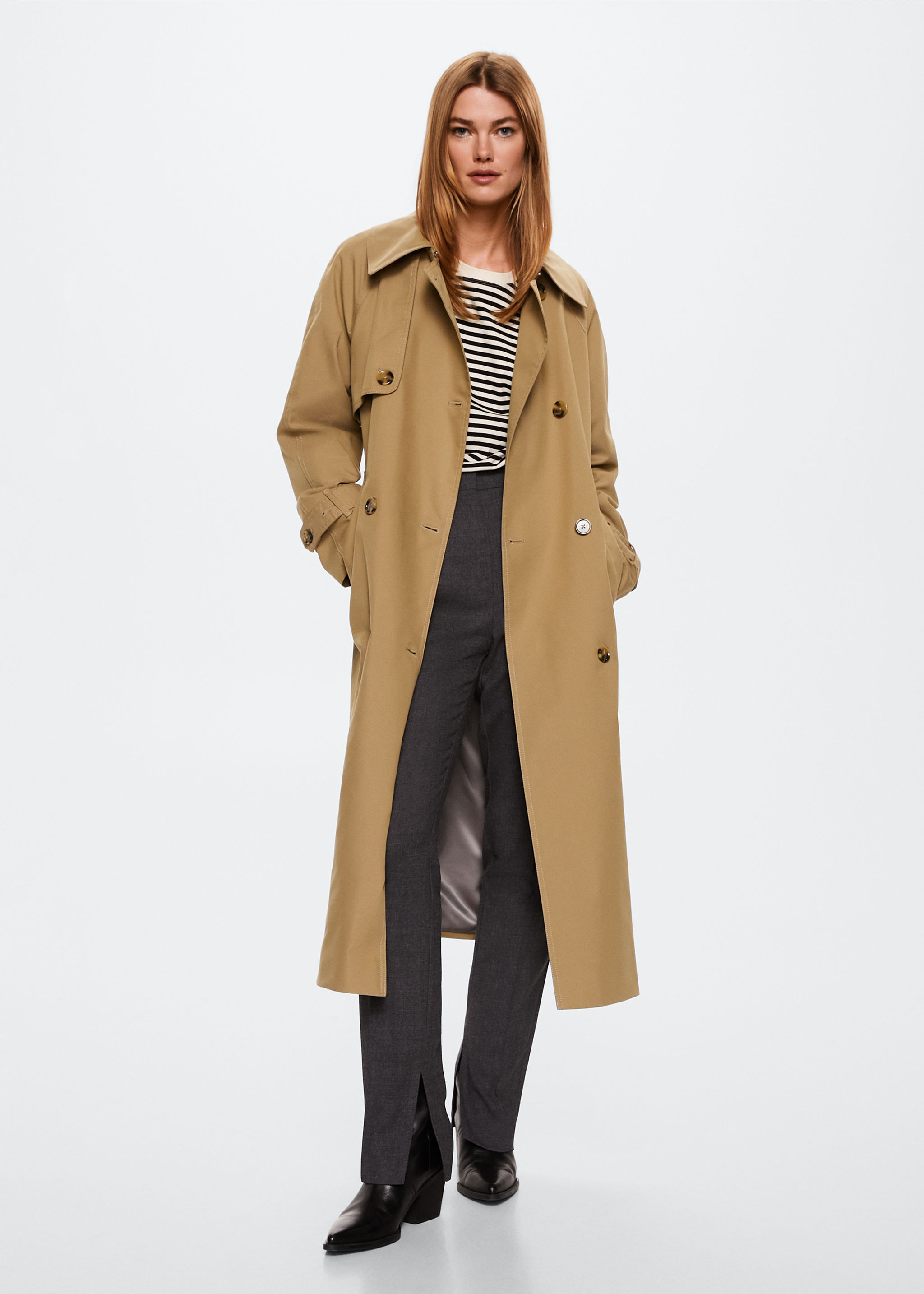 Klassischer Baumwoll-Trenchcoat - Allgemeine Ansicht