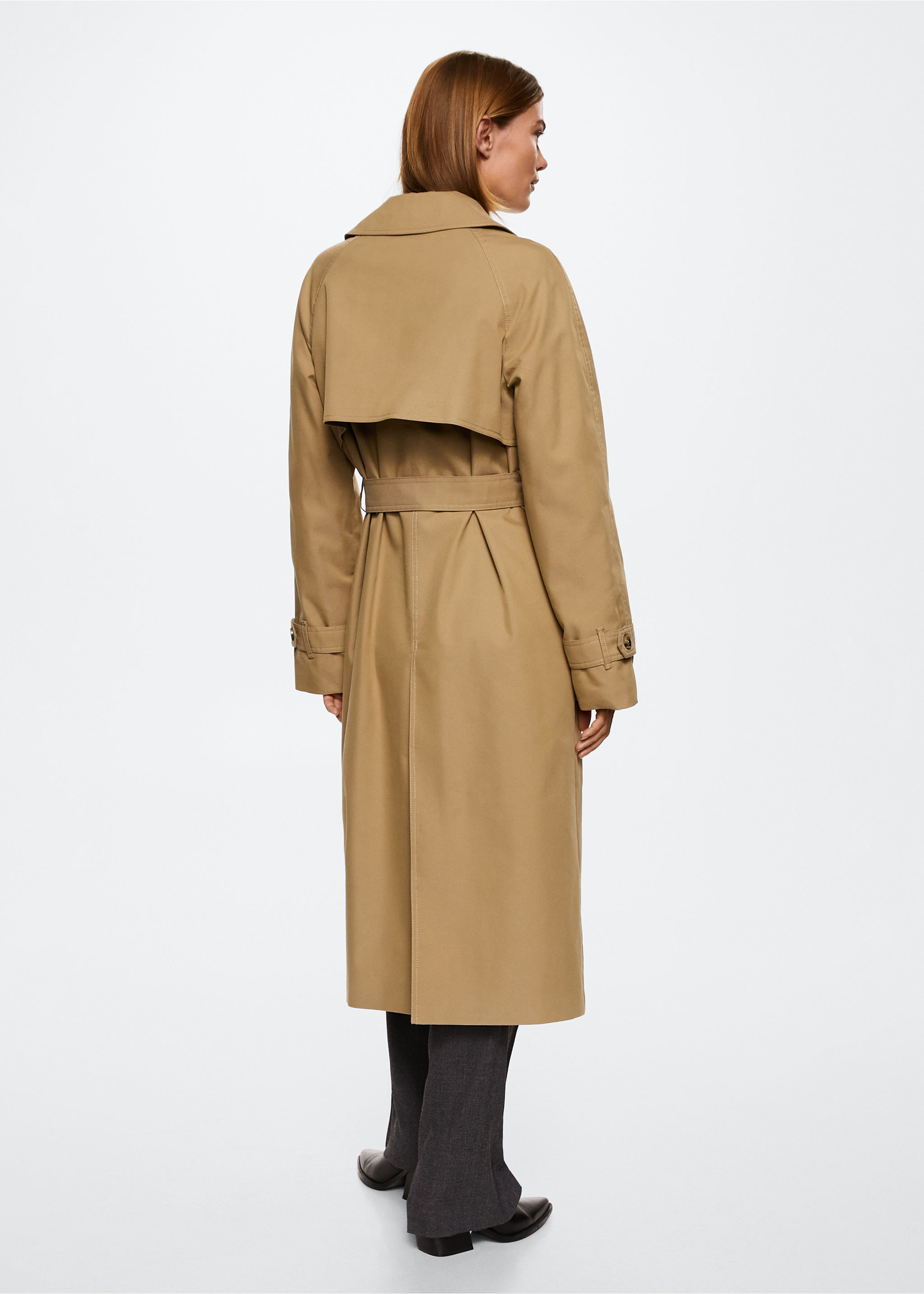 Klassischer Baumwoll-Trenchcoat - Rückseite des Artikels
