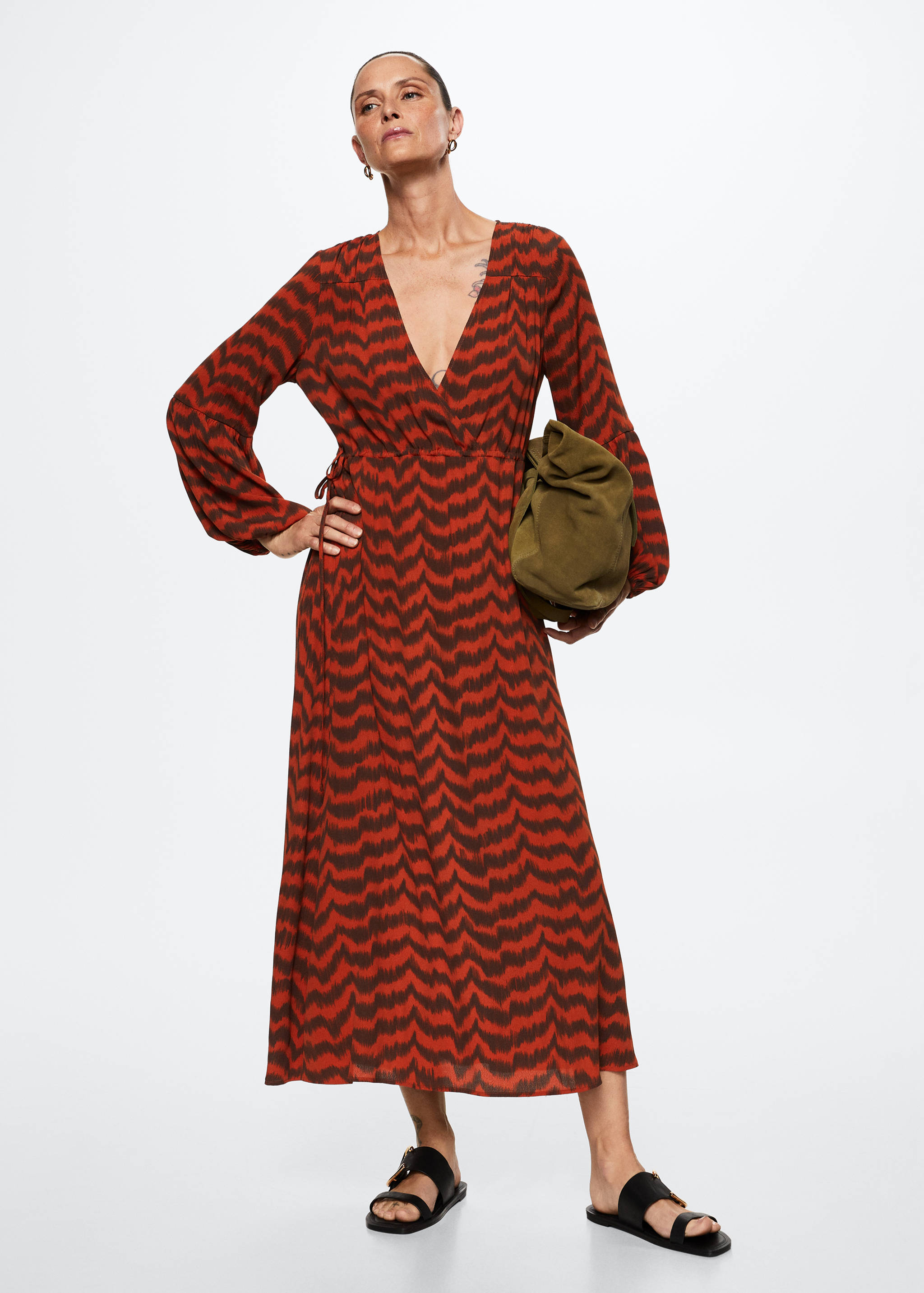 Flowy striped dress - General plane