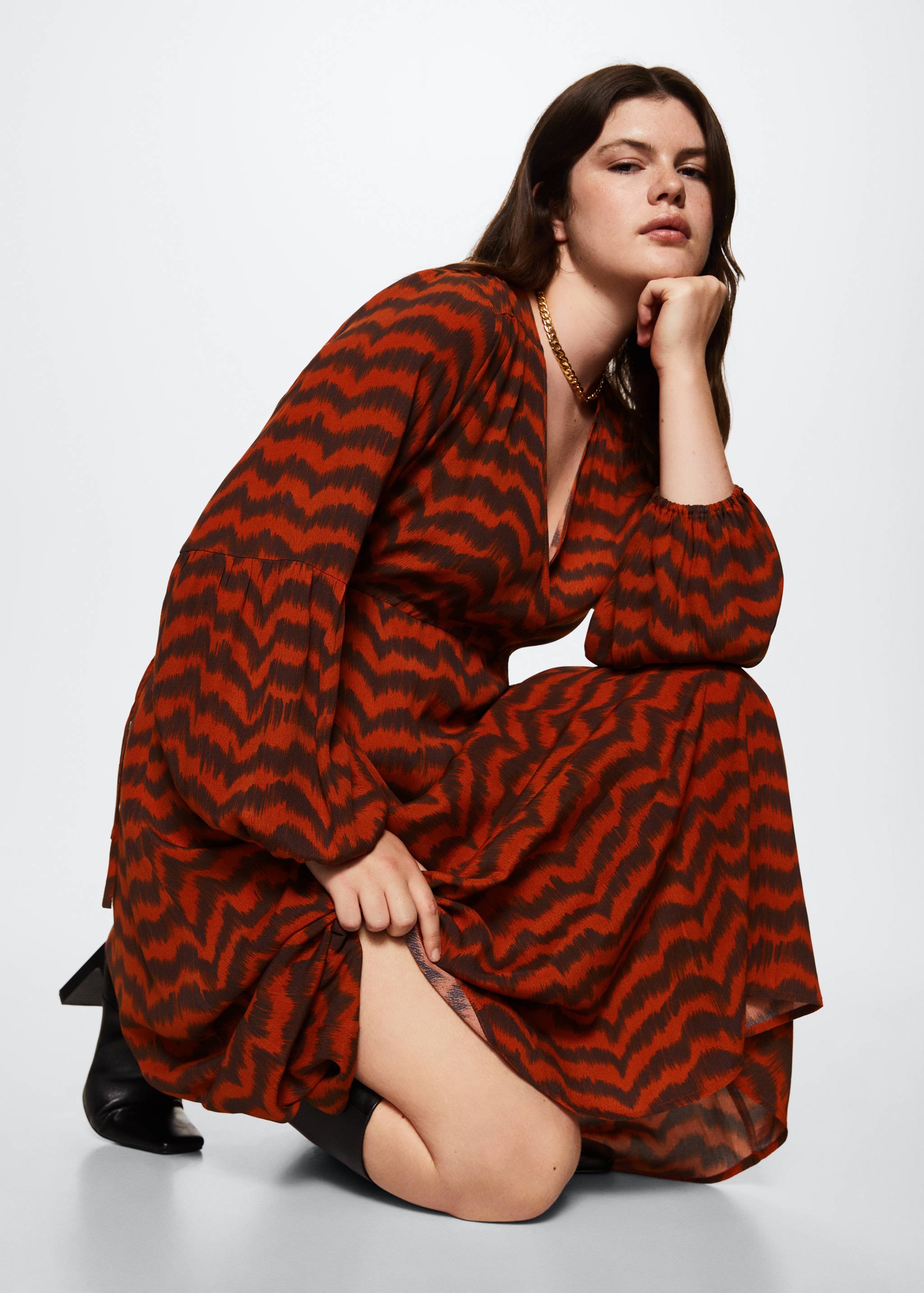 Flowy striped dress - Details of the article 3