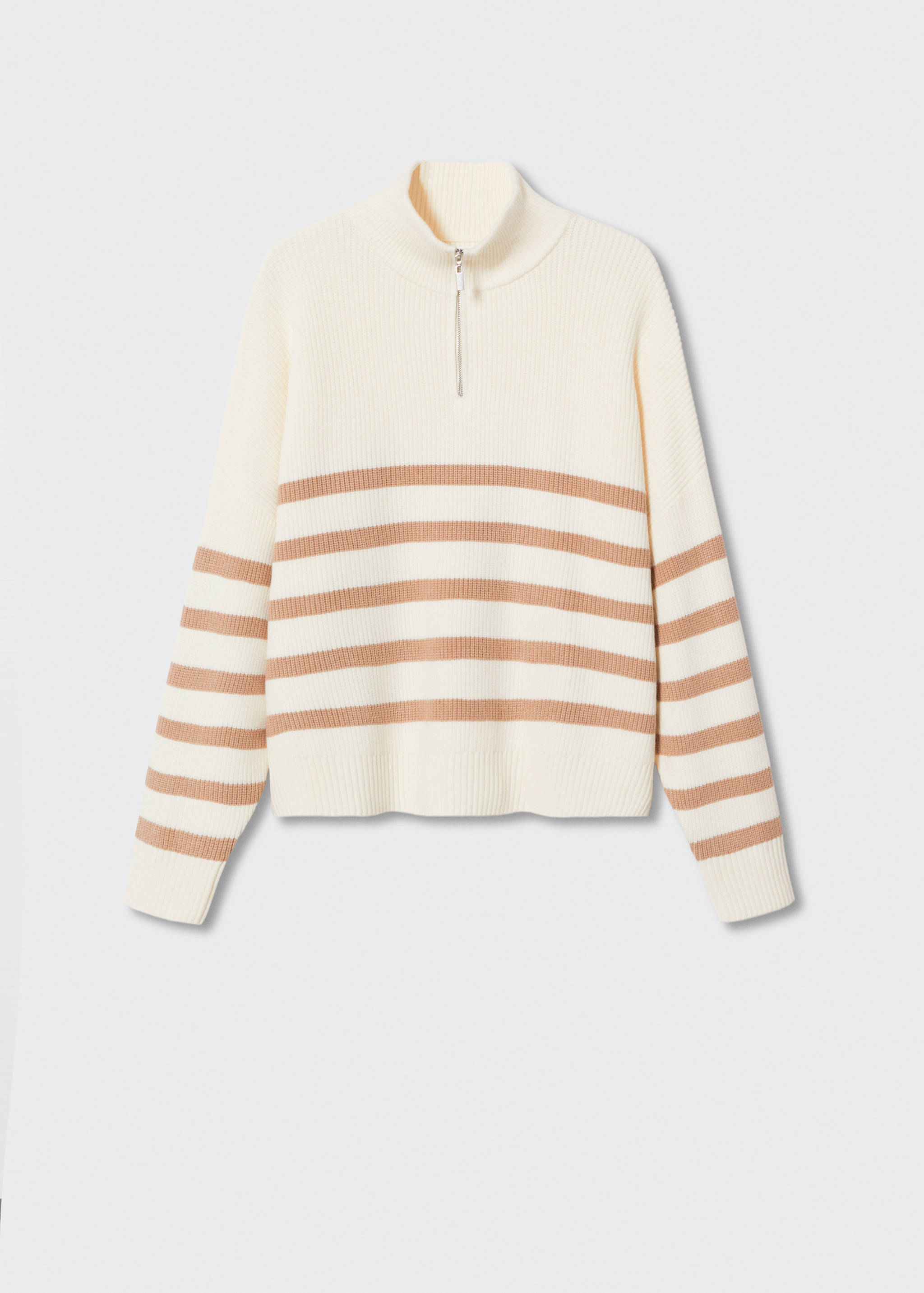 Camisola às riscas com fecho de correr - Artigo sem modelo