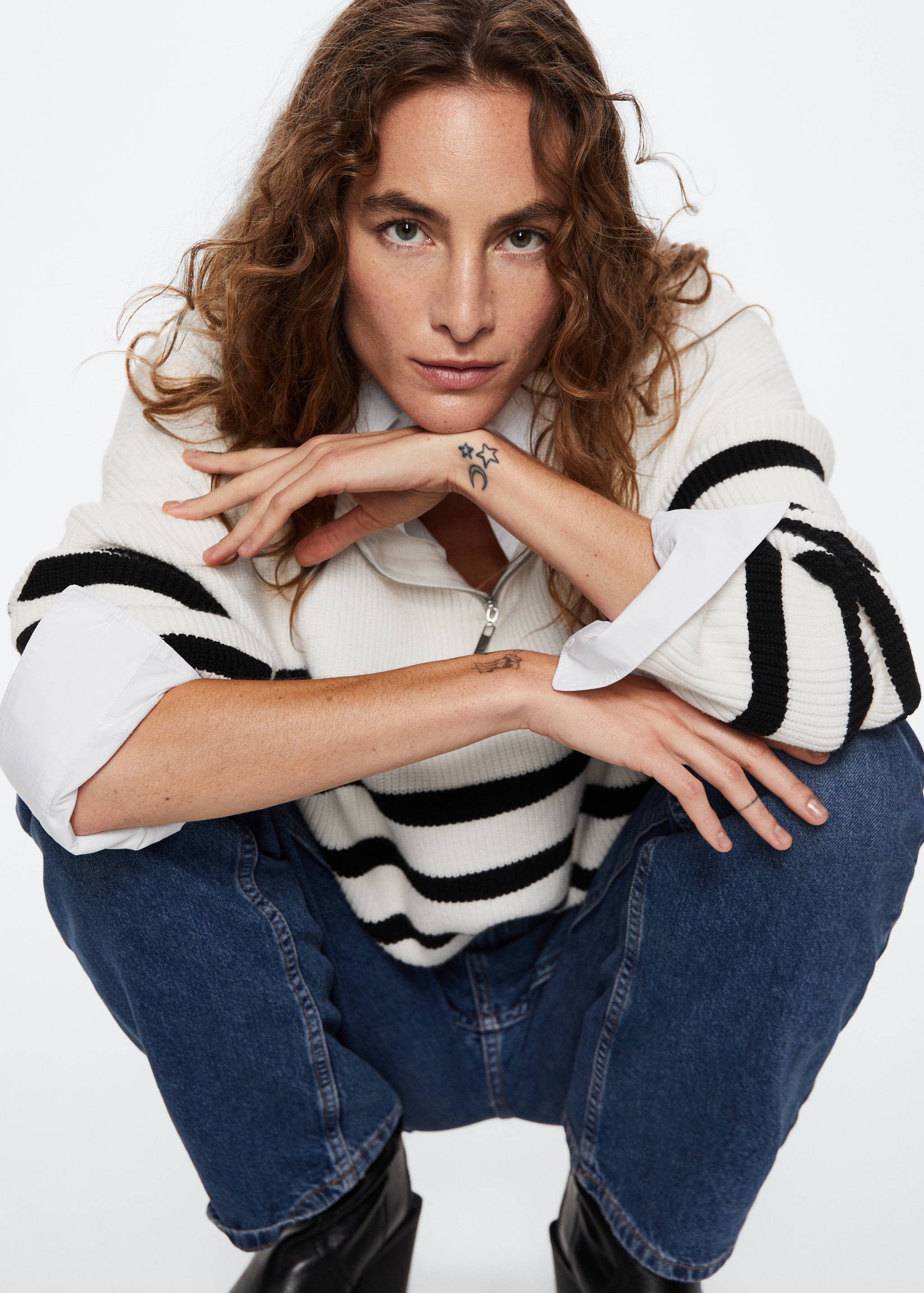 Camisola às riscas com fecho de correr - Pormenor do artigo 2