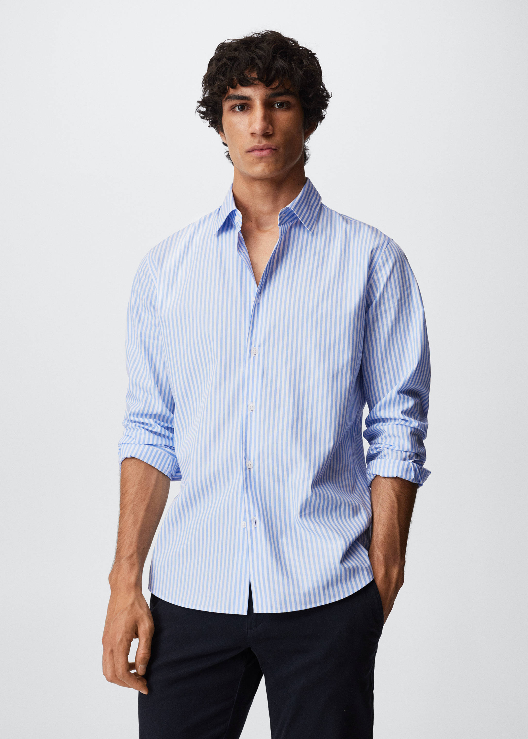 Striped cotton shirt - Medium plane