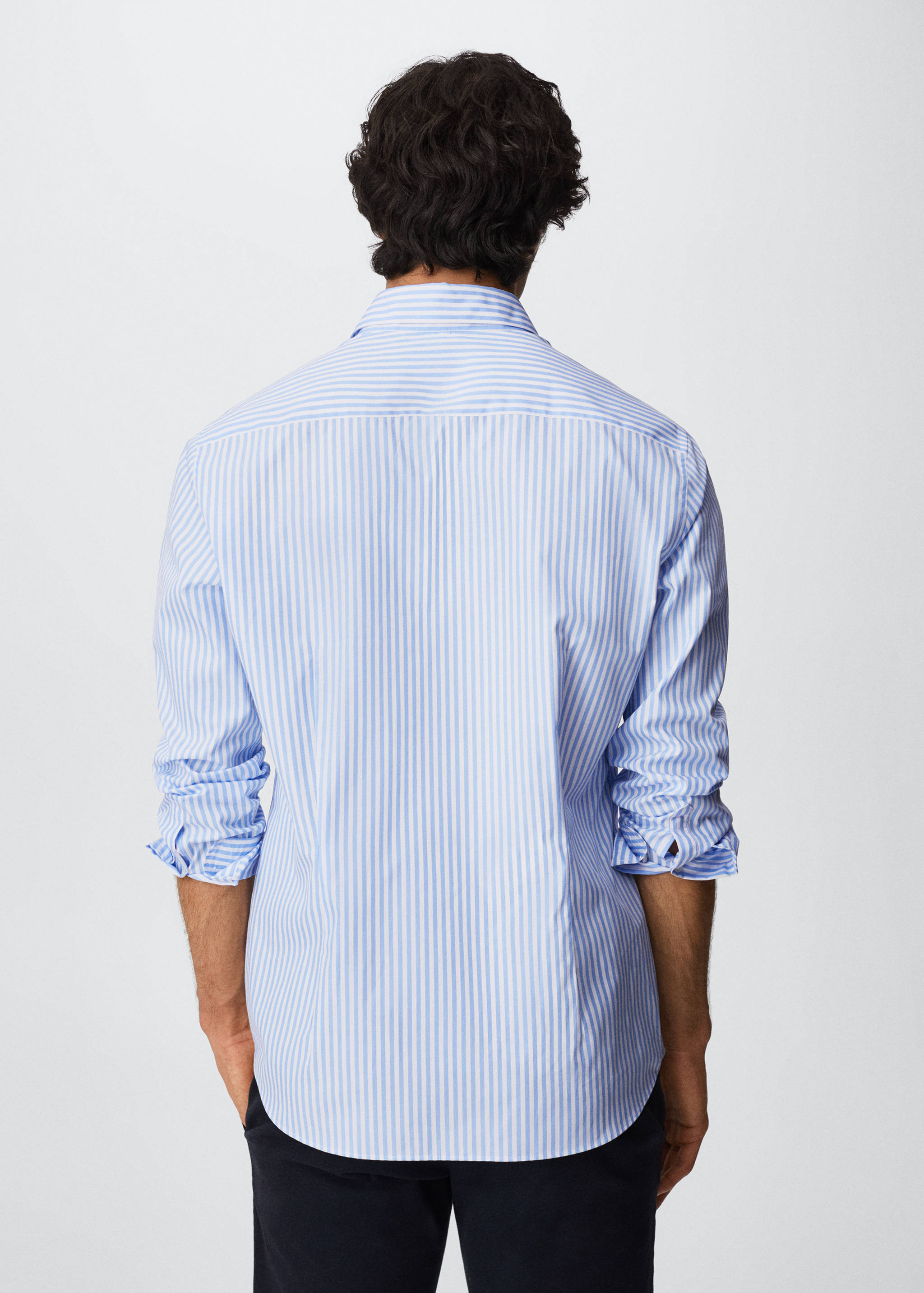 Striped cotton shirt - Reverse of the article