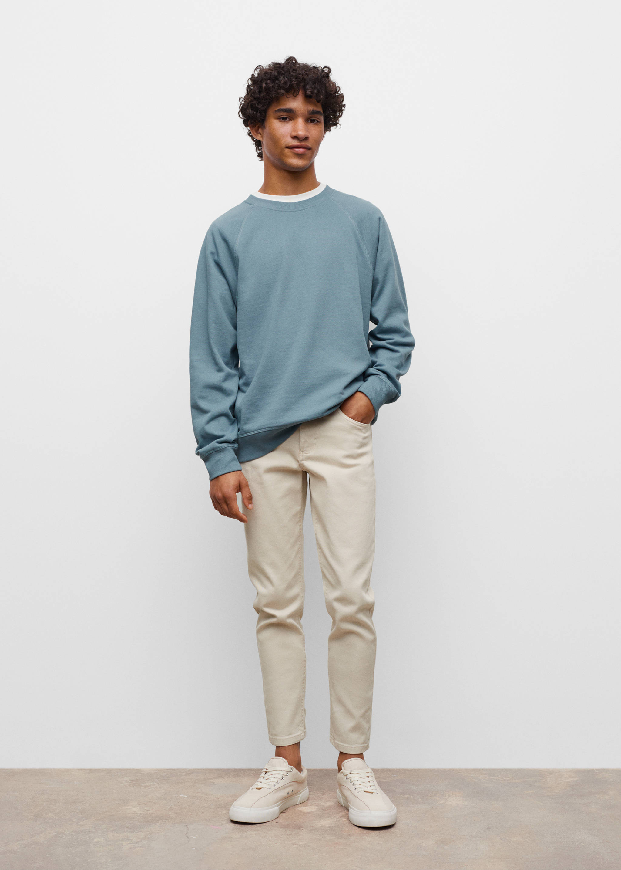 Bavlněná základní mikina  - Celkový náhled