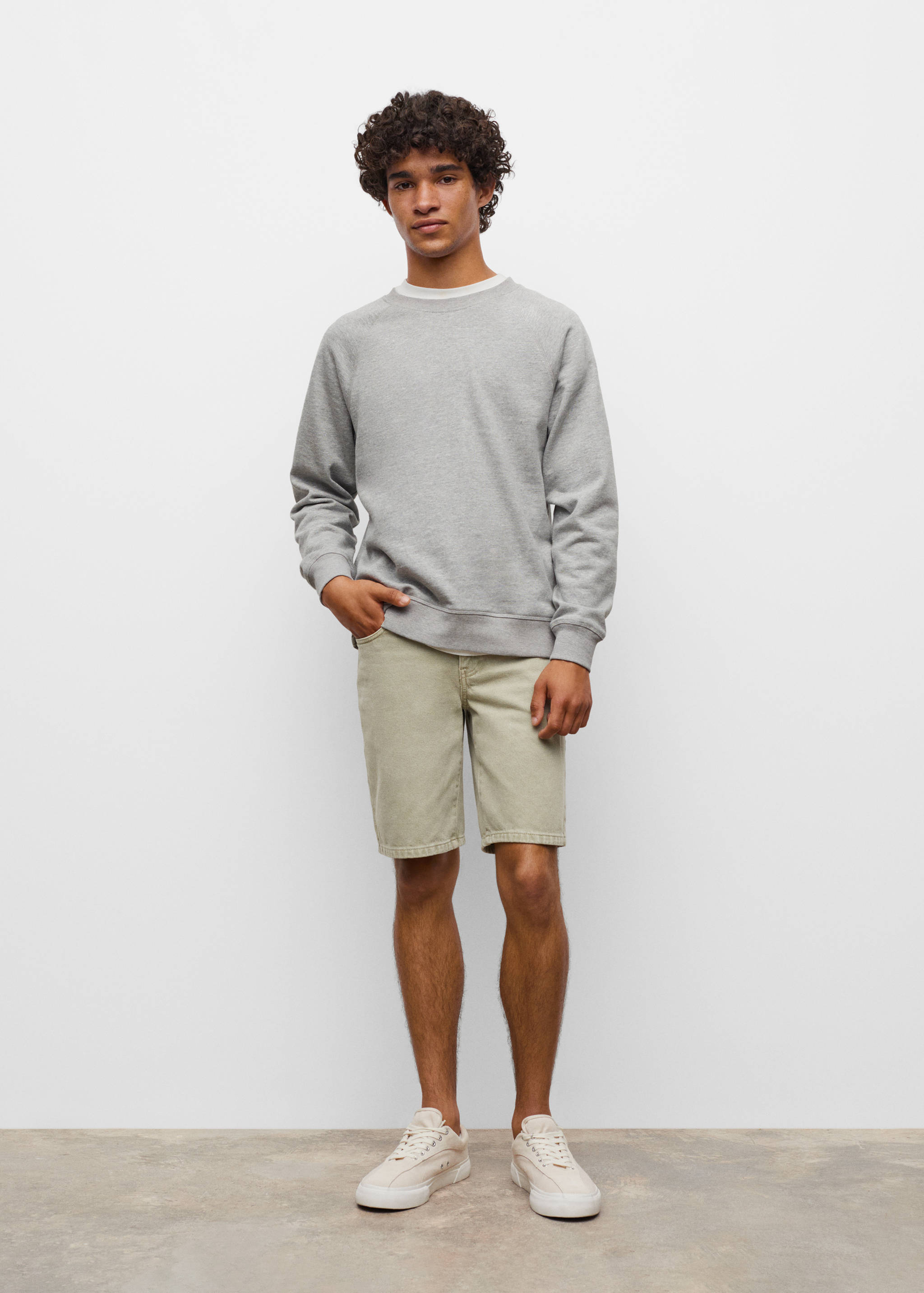 Bavlněná základní mikina  - Celkový náhled