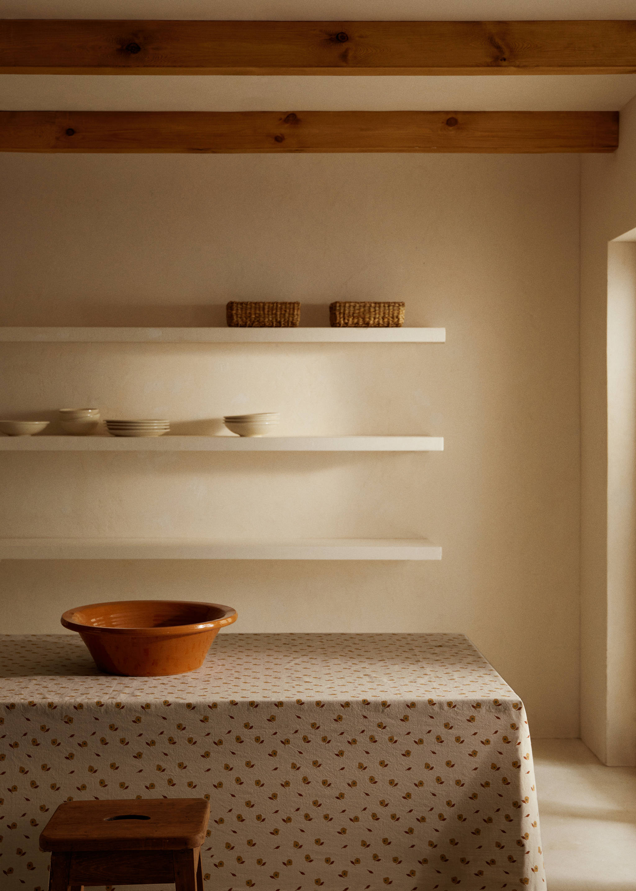 Floral cotton tablecloth 150x150cm - Details of the article 8