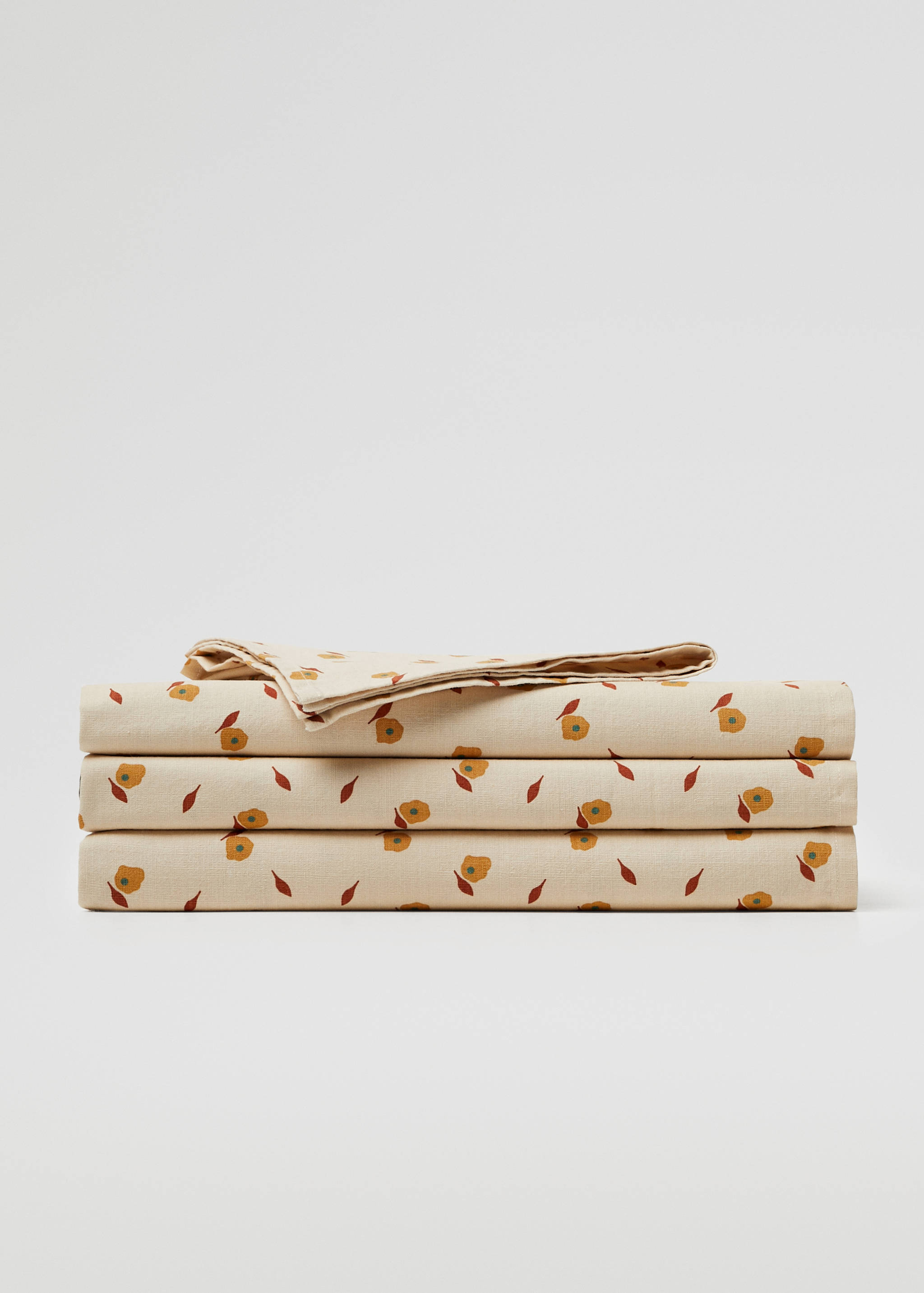 Floral cotton tablecloth 150x150cm - Article without model