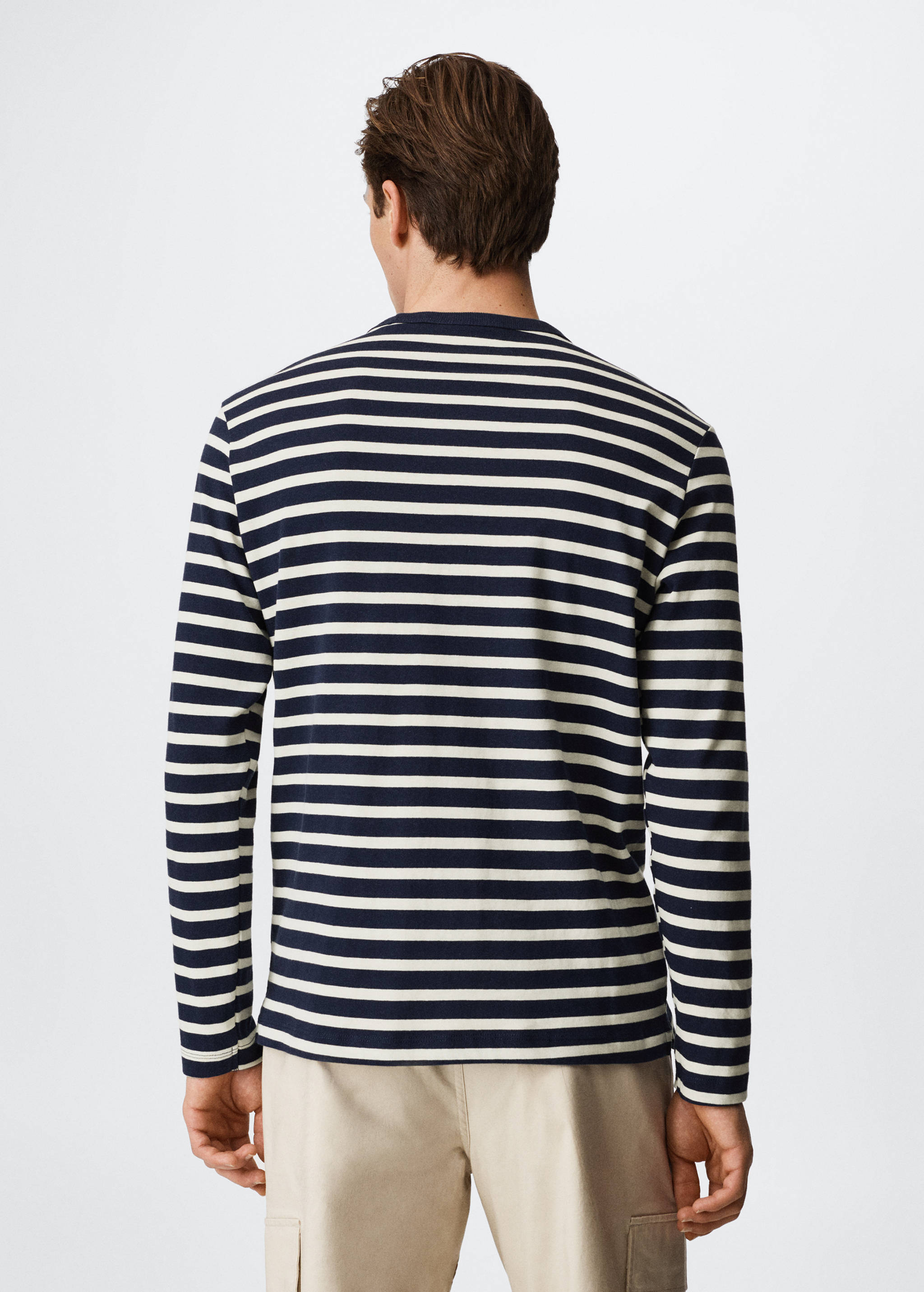 Camiseta manga larga rayas - Reverso del artículo