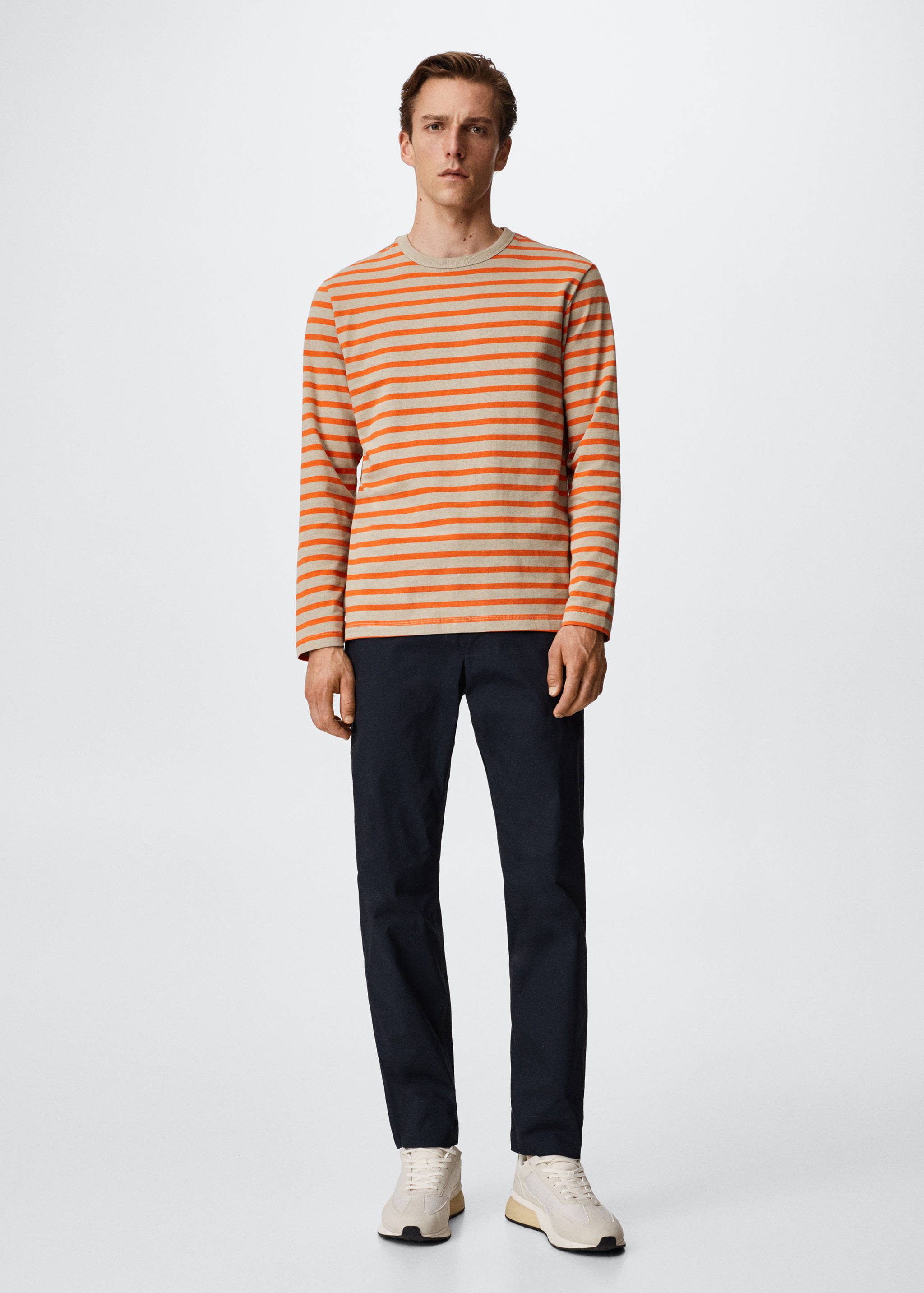 Camiseta manga larga rayas - Plano general